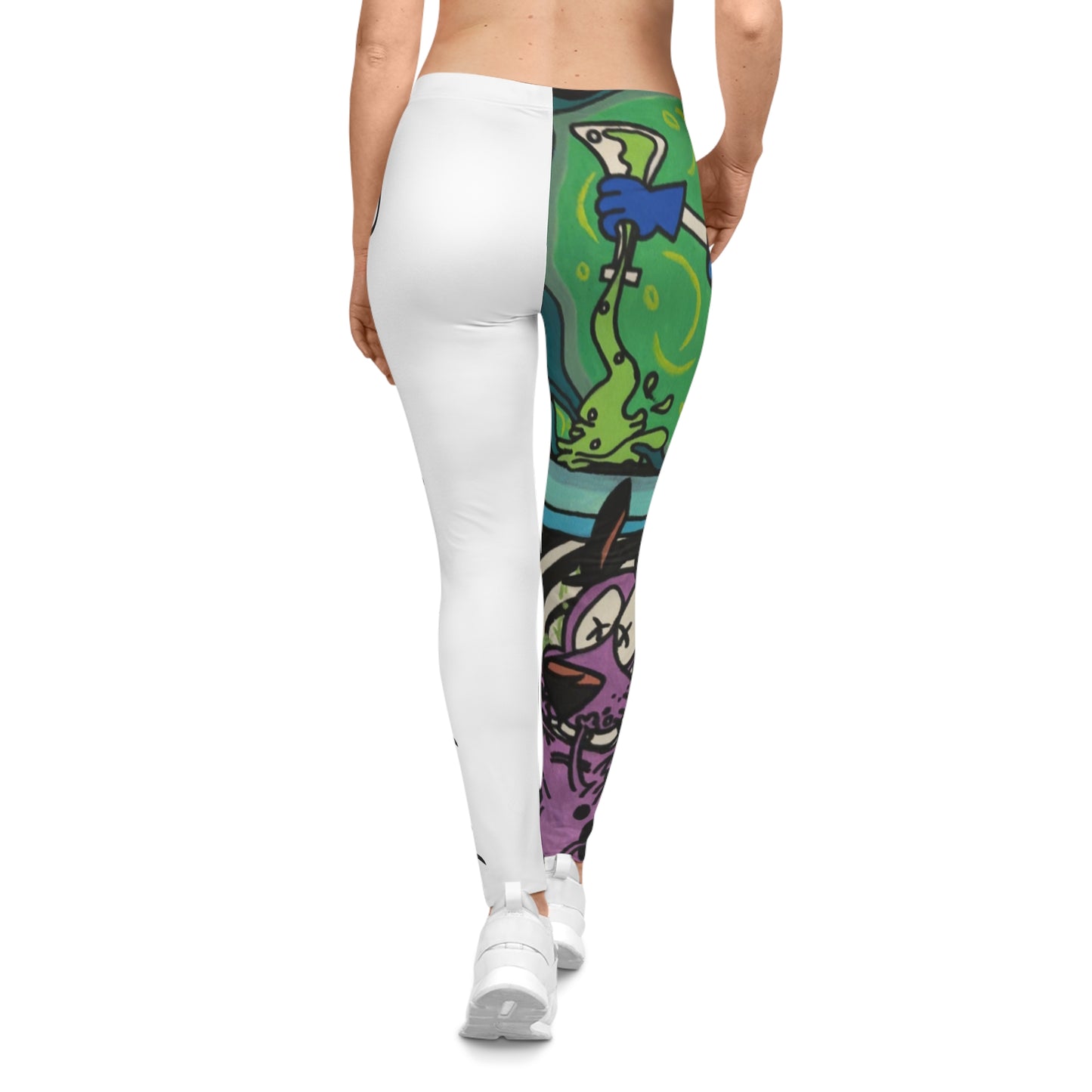 Colorful Graphic Leggings - Stylish Casual Wear for Everyday, Active Lifestyle, Yoga, Fitness, Gift for Her, Festival Fashion