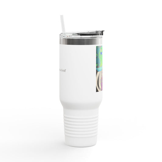Colorful Insulated Travel Mug, 40oz - Fun Designs for Coffee Lovers, Hydration on-the-go, Gift for Friends, Unique Tumblers, [...]