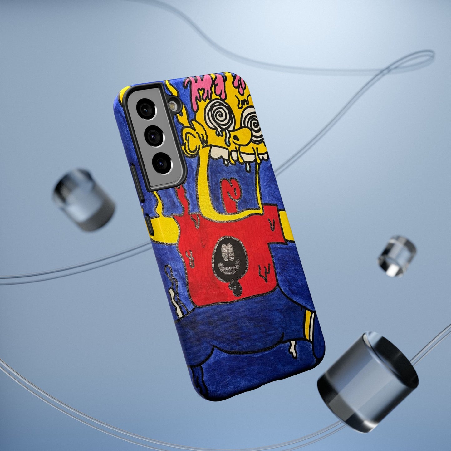 Colorful Impact-Resistant Phone Cases - Funky Artwork Cover, Phone Protection, Unique Gift, Fun Design, Cartoon Style