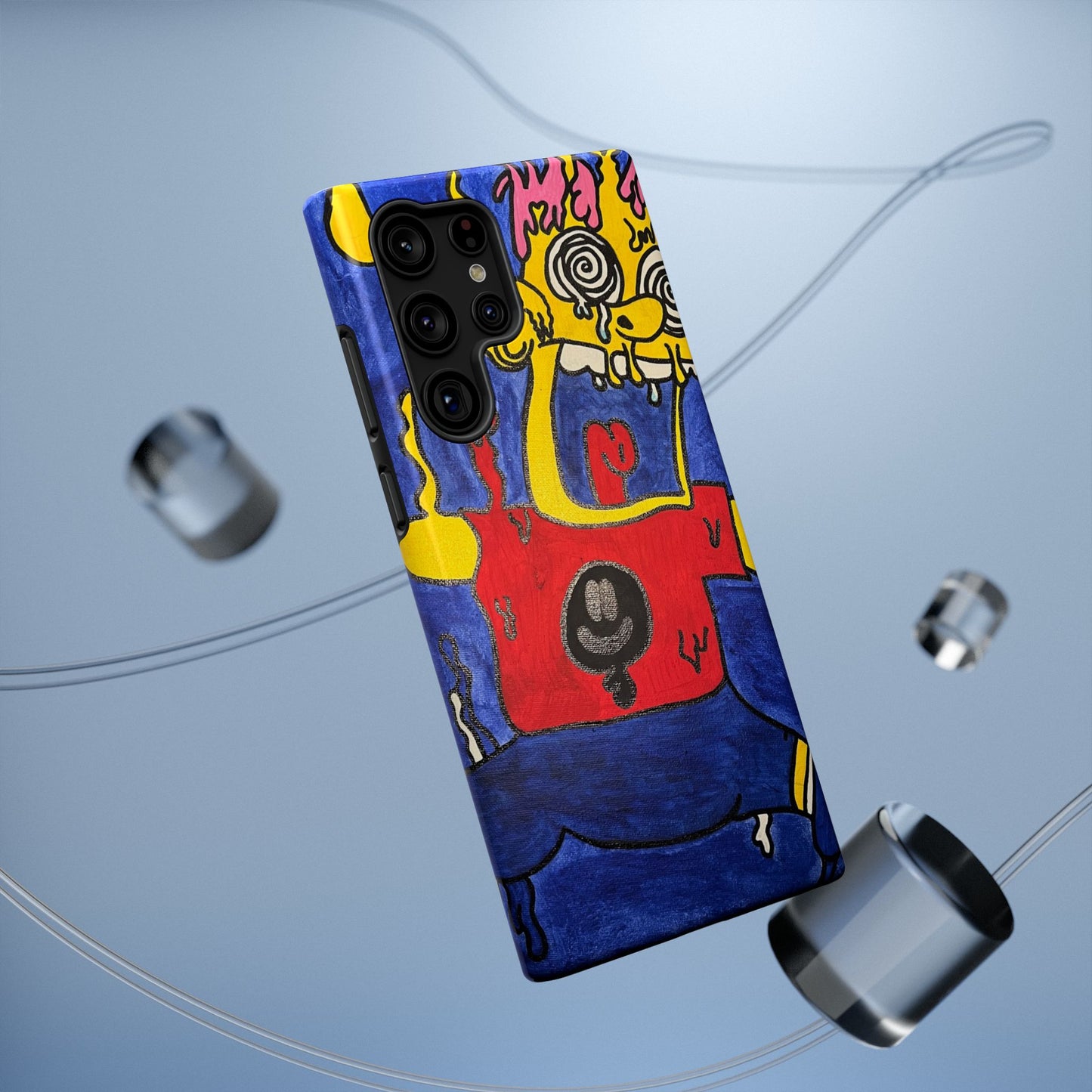 Colorful Impact-Resistant Phone Cases - Funky Artwork Cover, Phone Protection, Unique Gift, Fun Design, Cartoon Style