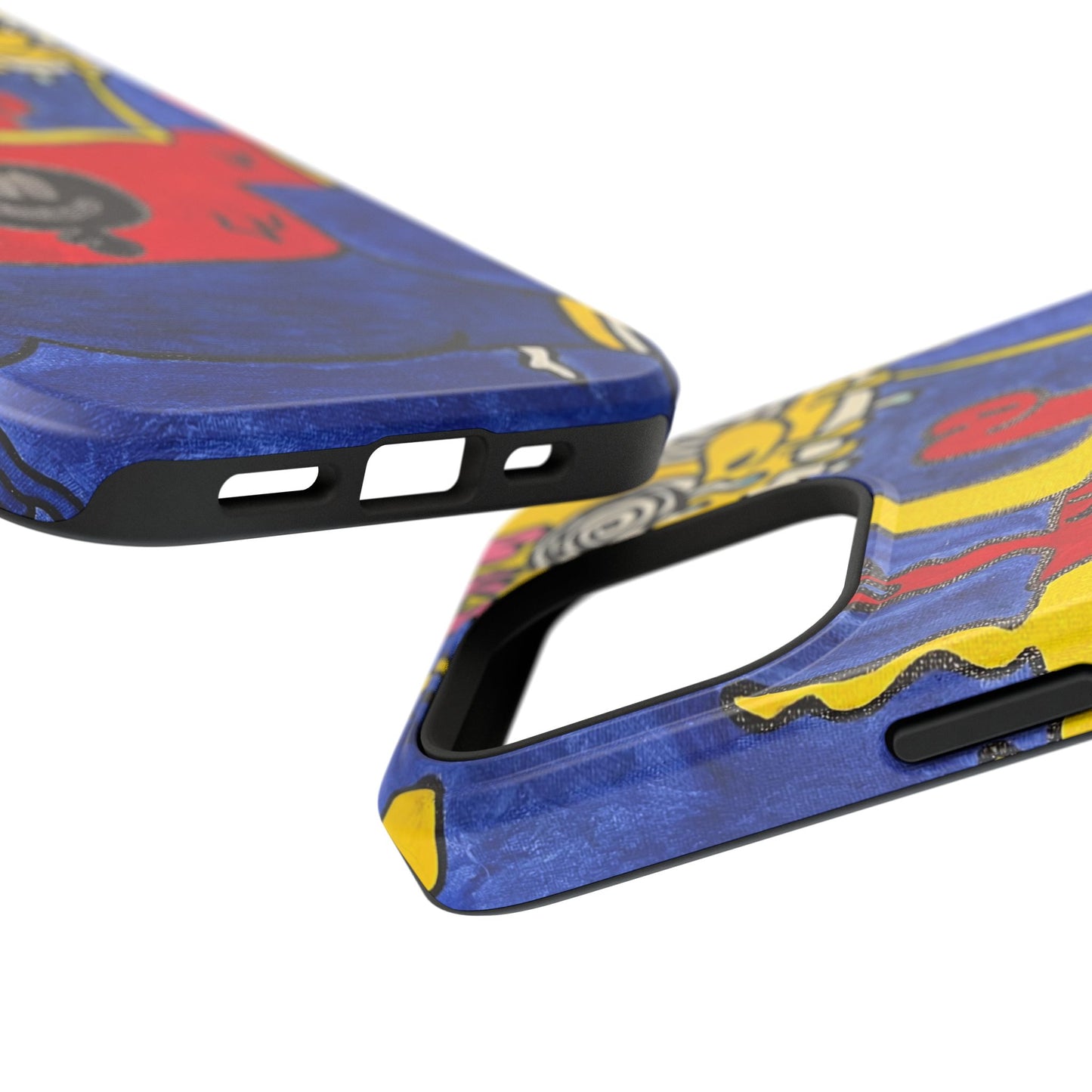 Colorful Impact-Resistant Phone Cases - Funky Artwork Cover, Phone Protection, Unique Gift, Fun Design, Cartoon Style