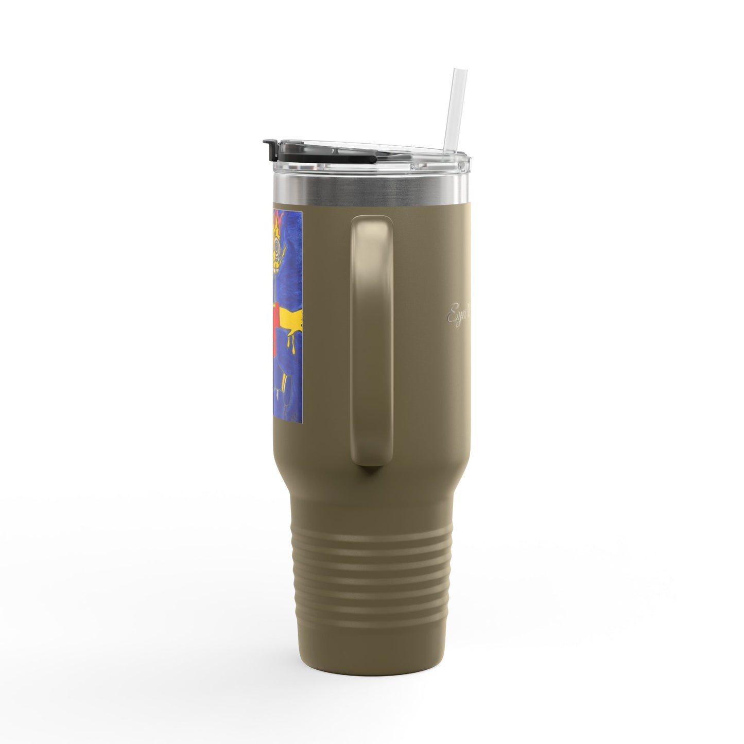 Vibrant Insulated Travel Mug - 40oz, Unique Artwork, Great for Gifts, Outdoor Adventures, Coffee Lovers, Personalized Drinkware