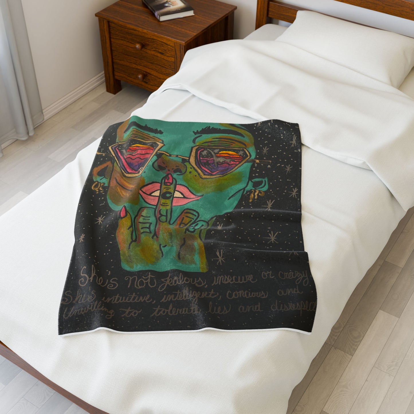 Vibrant Artist Blanket - Cozy Velveteen Plush Throw, Inspirational Home Decor, Unique Gift for Art Lovers, Perfect for Relaxation