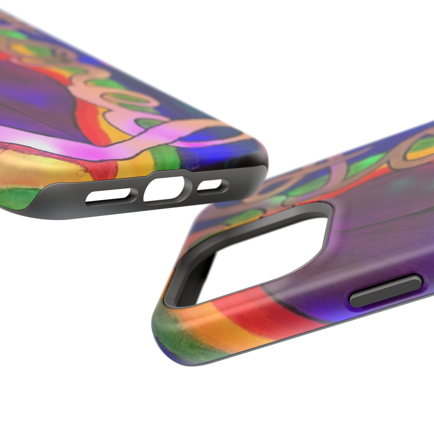 Vibrant Impact-Resistant Phone Cases, Colorful Phone Covers, Artistic Phone Protection, Unique Cases for Travel, Gift for Creative Souls