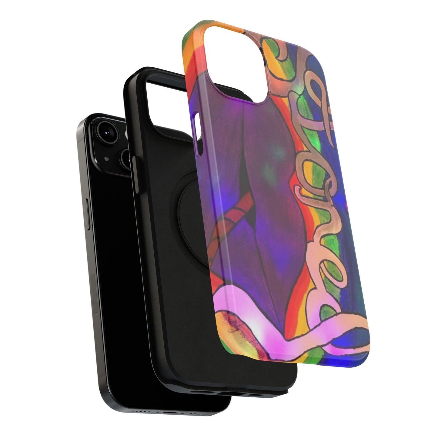 Vibrant Impact-Resistant Phone Cases, Colorful Phone Covers, Artistic Phone Protection, Unique Cases for Travel, Gift for Creative Souls
