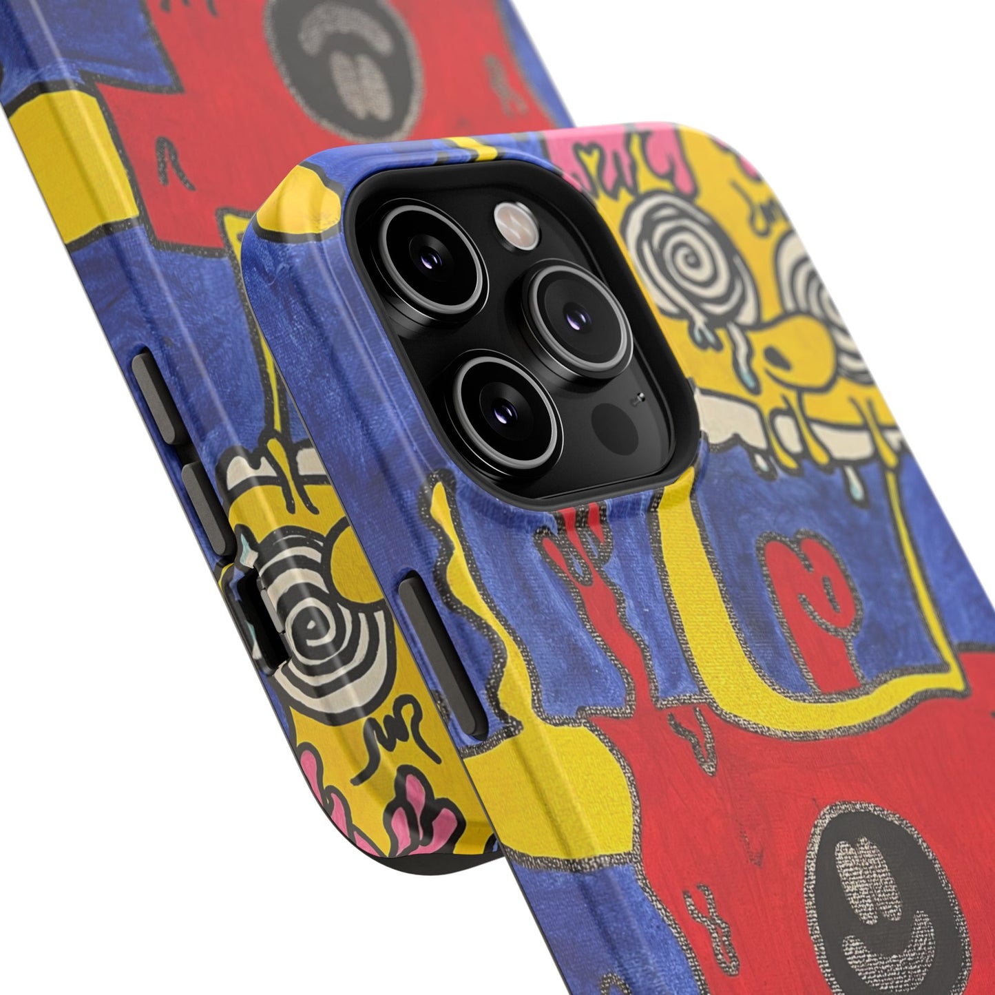 Colorful Impact-Resistant Phone Cases - Funky Artwork Cover, Phone Protection, Unique Gift, Fun Design, Cartoon Style