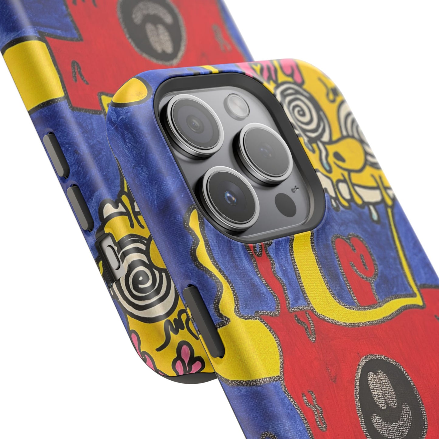 Colorful Impact-Resistant Phone Cases - Funky Artwork Cover, Phone Protection, Unique Gift, Fun Design, Cartoon Style