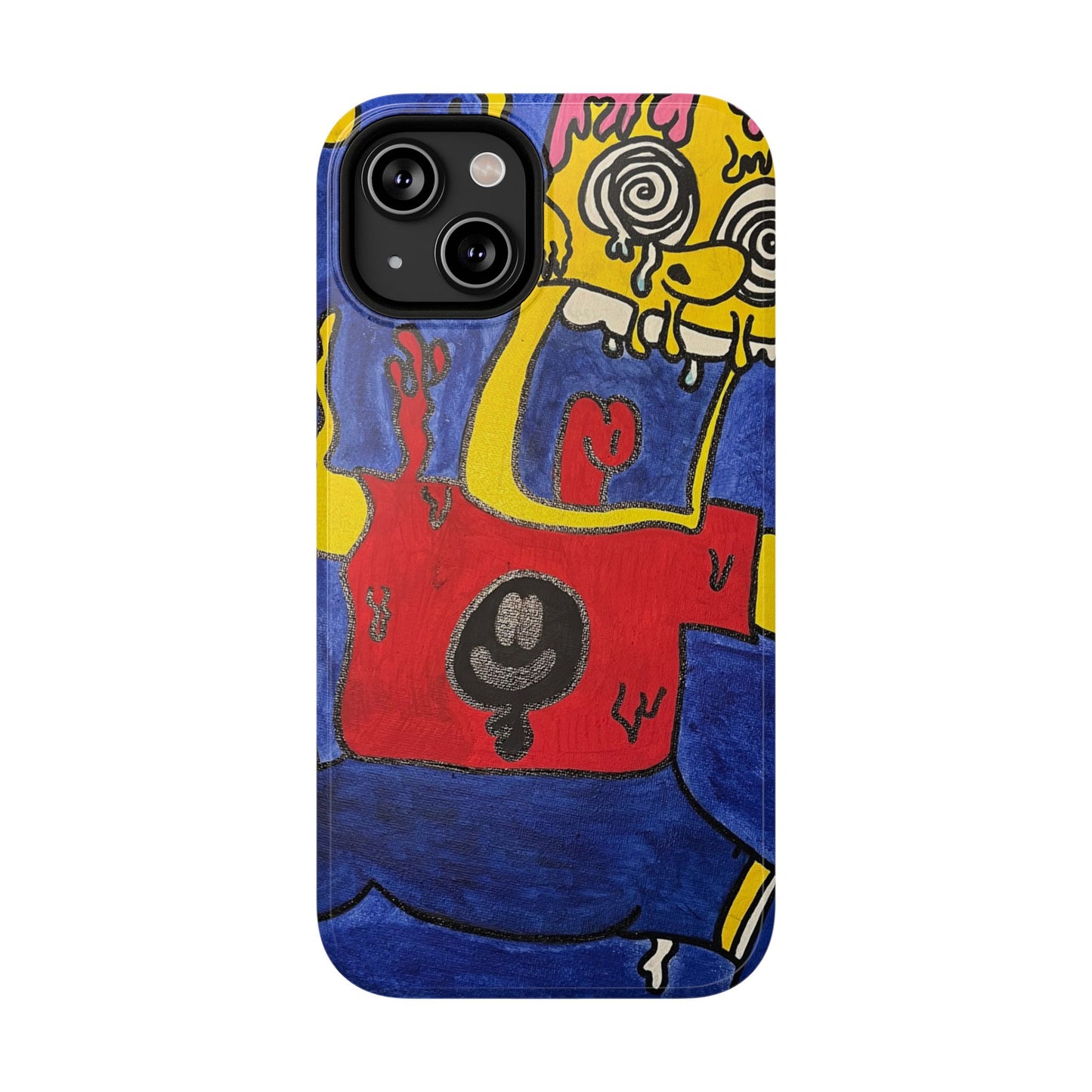 Colorful Impact-Resistant Phone Cases - Funky Artwork Cover, Phone Protection, Unique Gift, Fun Design, Cartoon Style