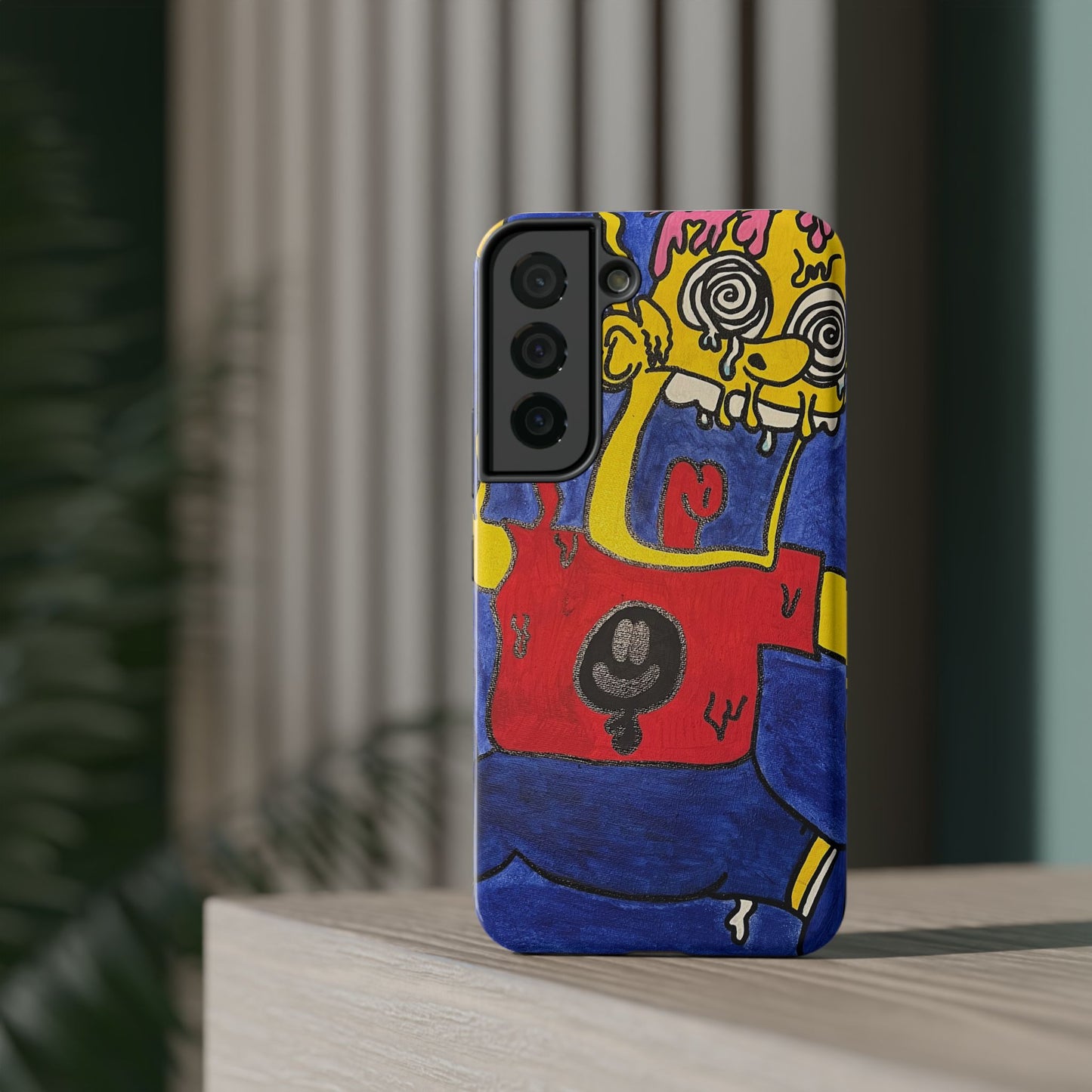 Colorful Impact-Resistant Phone Cases - Funky Artwork Cover, Phone Protection, Unique Gift, Fun Design, Cartoon Style
