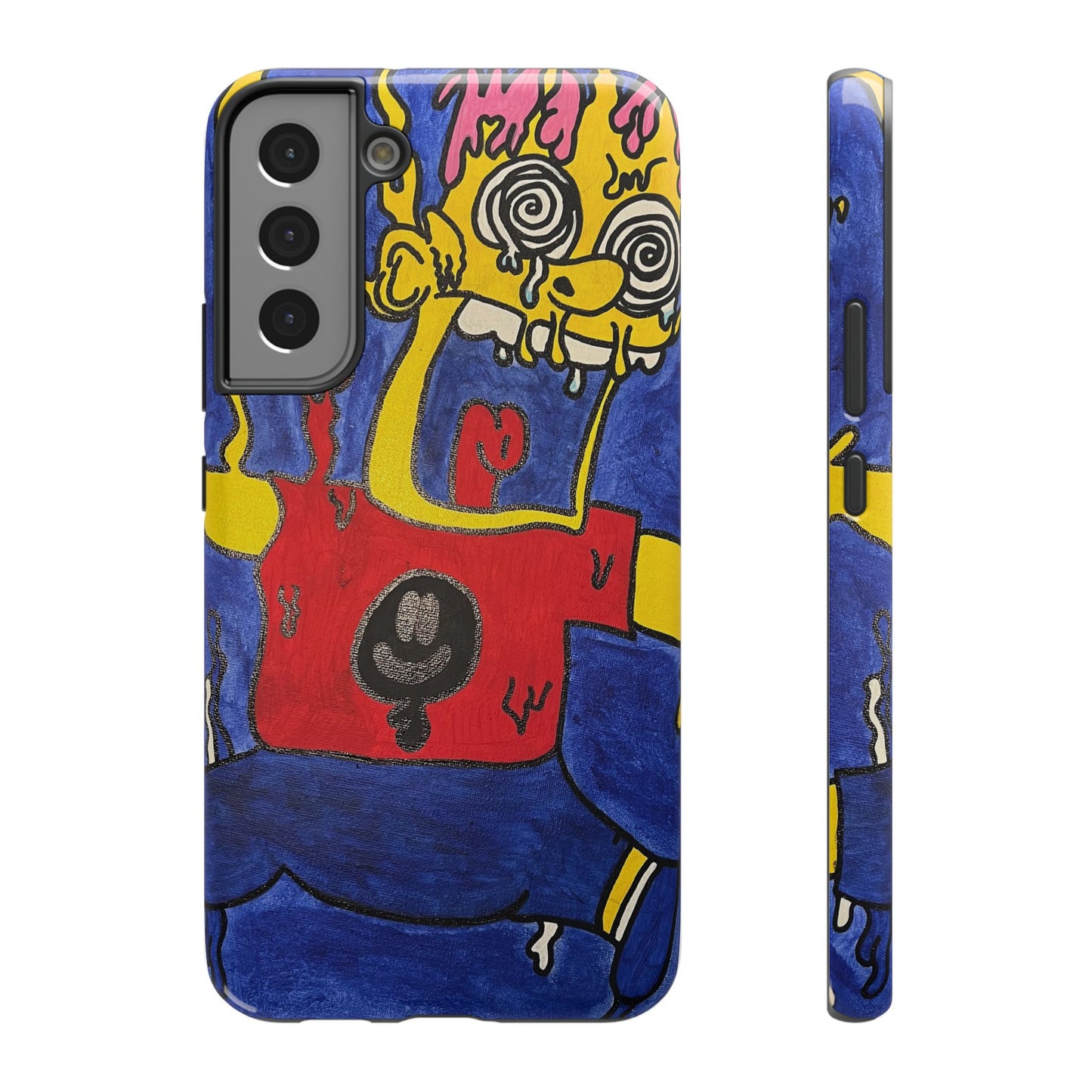 Colorful Impact-Resistant Phone Cases - Funky Artwork Cover, Phone Protection, Unique Gift, Fun Design, Cartoon Style
