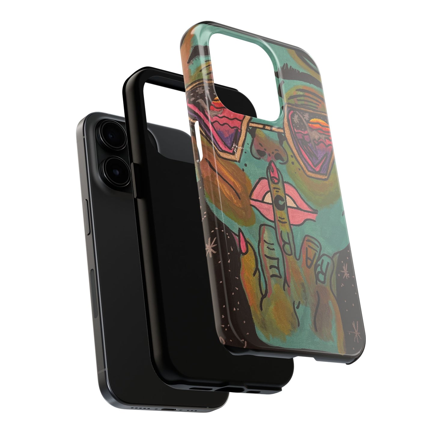 Vibrant Art Phone Case - Bold & Unique Tough Cases for Protection, Artistic Design Silicone Cover, Stylish Phone Accessory