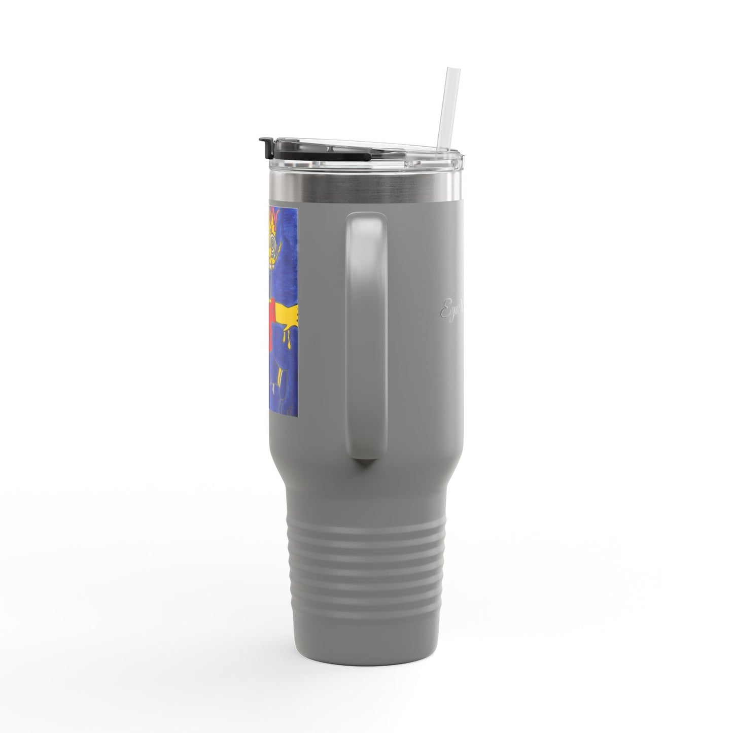 Vibrant Insulated Travel Mug - 40oz, Unique Artwork, Great for Gifts, Outdoor Adventures, Coffee Lovers, Personalized Drinkware