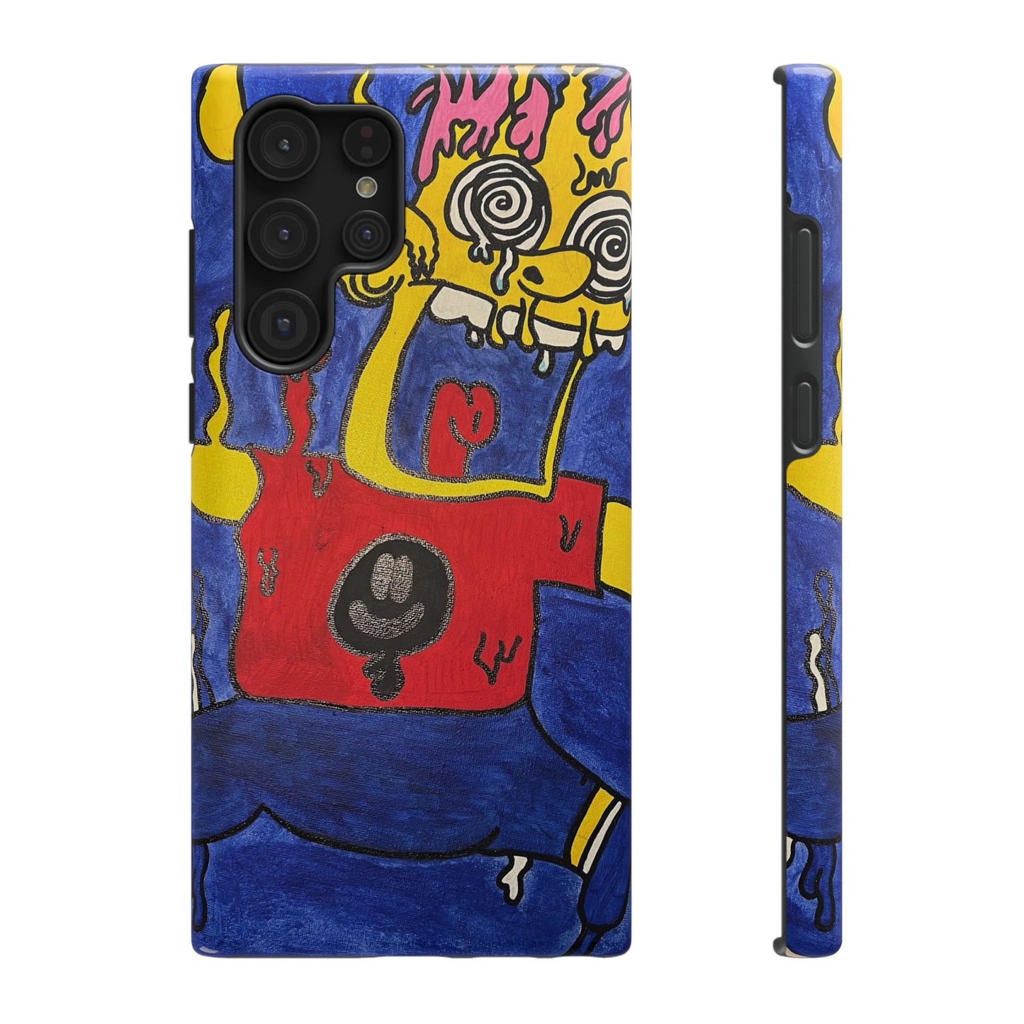 Colorful Impact-Resistant Phone Cases - Funky Artwork Cover, Phone Protection, Unique Gift, Fun Design, Cartoon Style