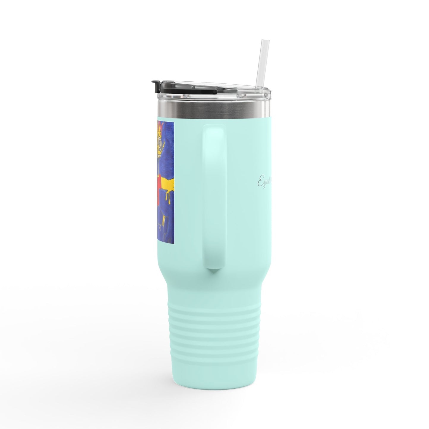 Vibrant Insulated Travel Mug - 40oz, Unique Artwork, Great for Gifts, Outdoor Adventures, Coffee Lovers, Personalized Drinkware