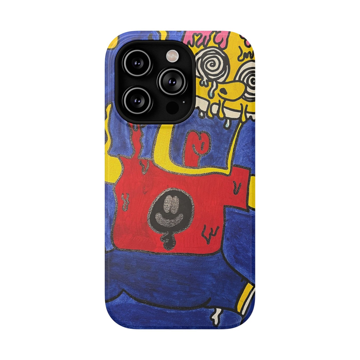 Colorful Impact-Resistant Phone Cases - Funky Artwork Cover, Phone Protection, Unique Gift, Fun Design, Cartoon Style