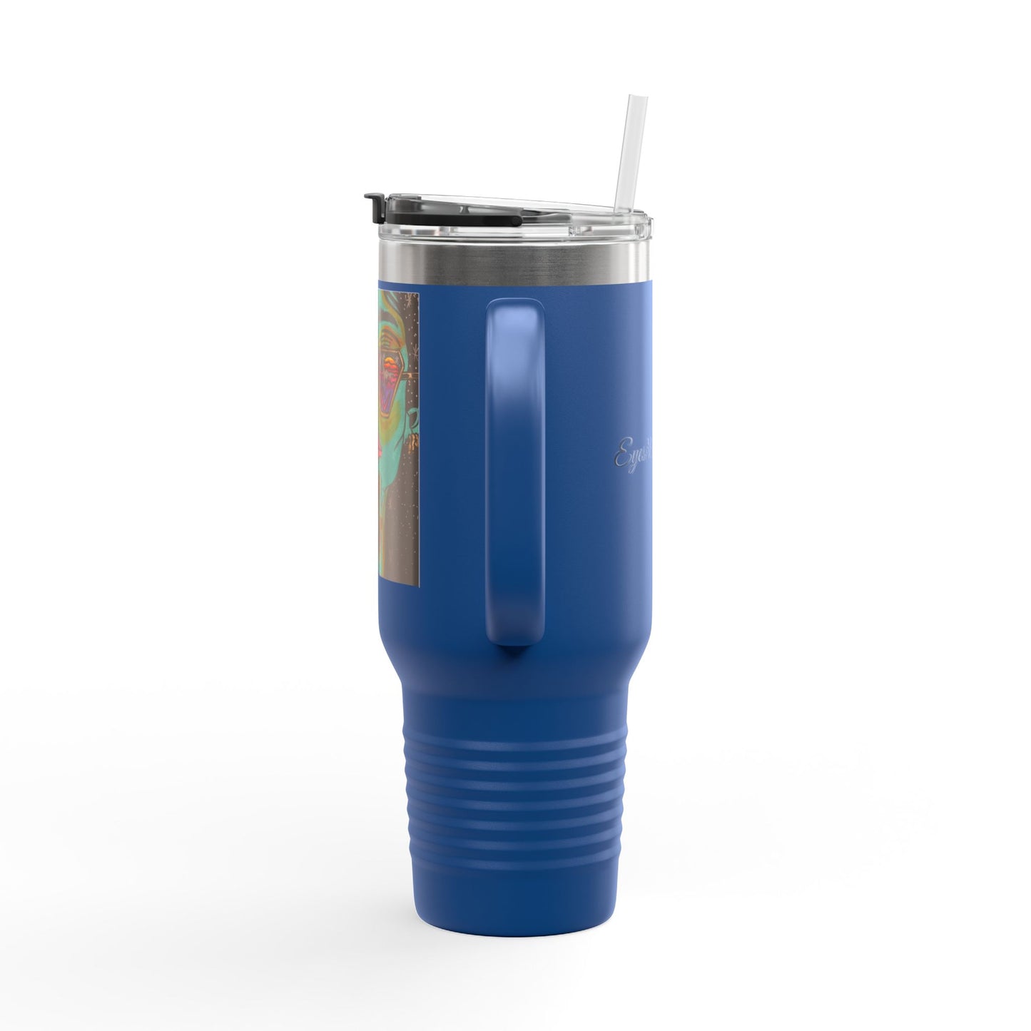 Vibrant Insulated Travel Mug, 40oz – Colorful Art Design for Coffee Lovers, Great for Road Trips, Gifts, Outdoor Adventures