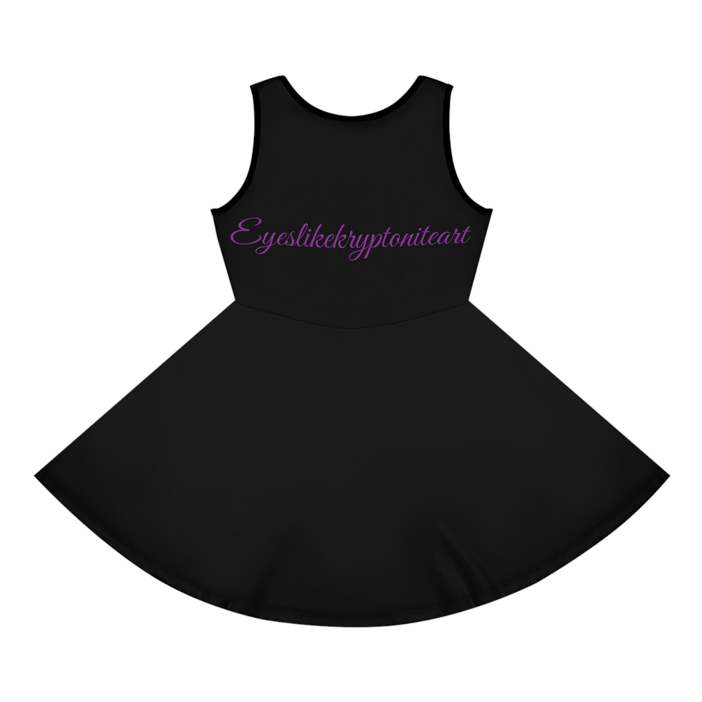 Colorful Cartoon Girls' Sundress, Playful AOP Dress for Kids, Summer Party Dress, Playtime Sundress, Fun Gift for Little Girls