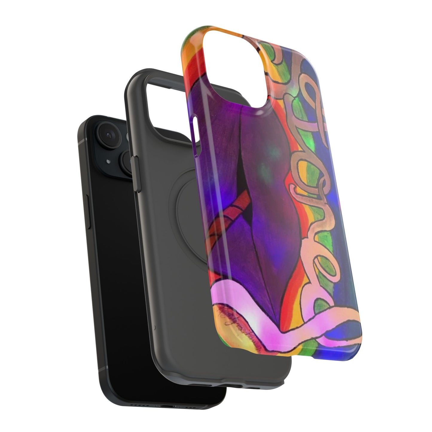 Vibrant Impact-Resistant Phone Cases, Colorful Phone Covers, Artistic Phone Protection, Unique Cases for Travel, Gift for Creative Souls