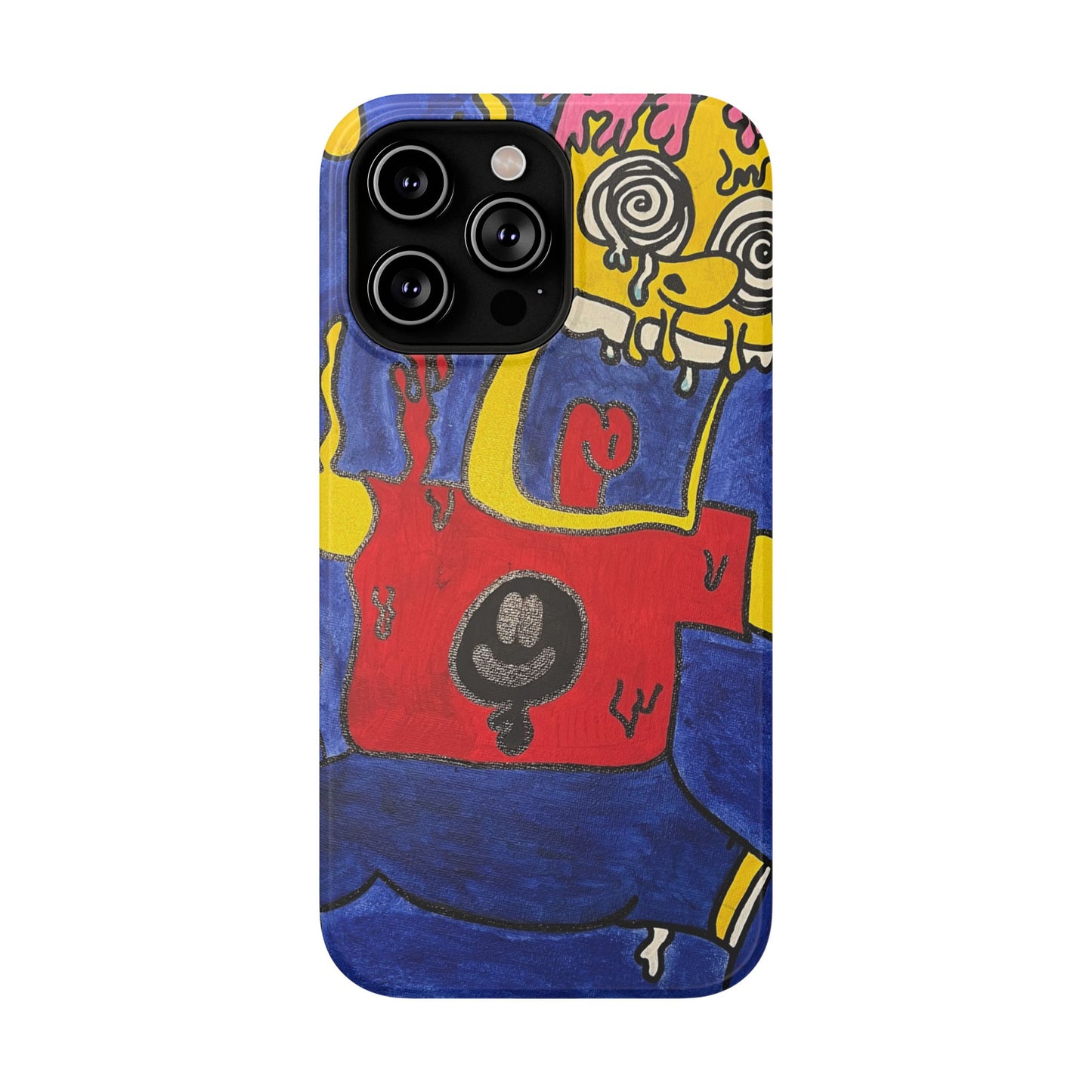 Colorful Impact-Resistant Phone Cases - Funky Artwork Cover, Phone Protection, Unique Gift, Fun Design, Cartoon Style