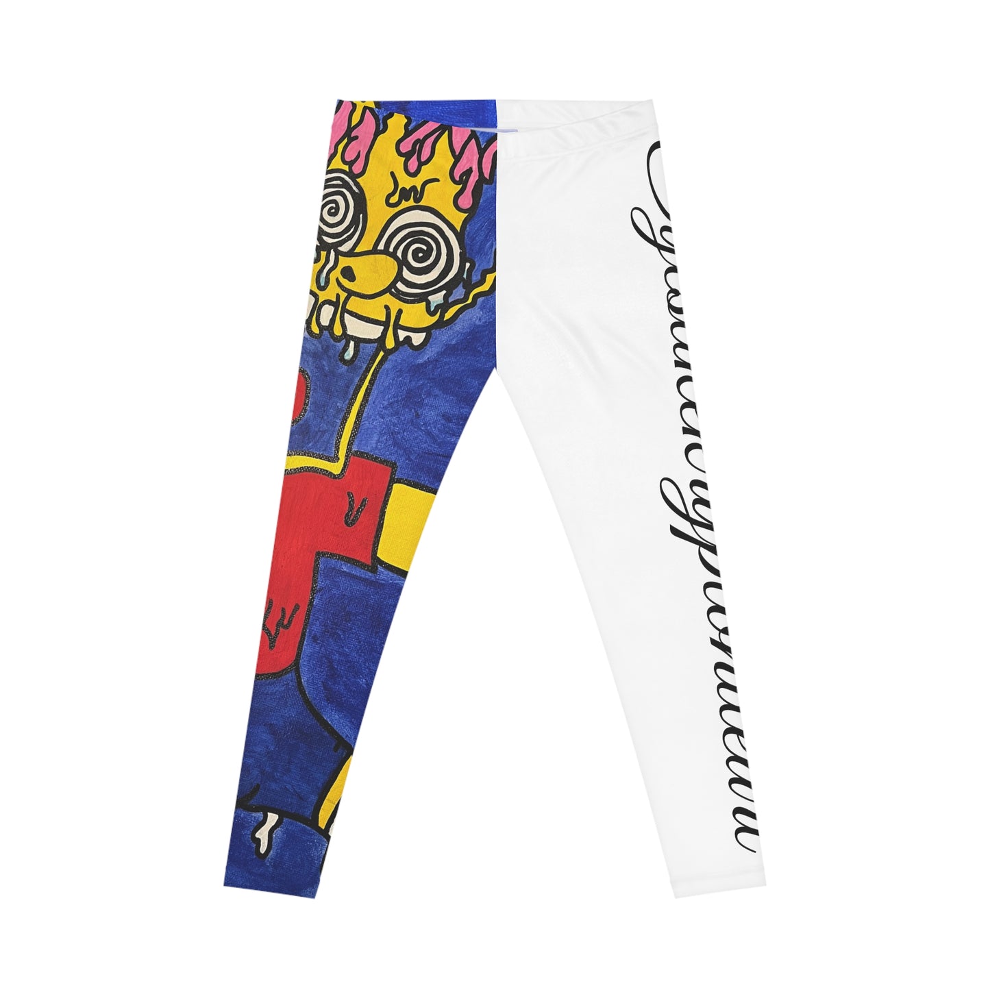 Colorful Graphic Leggings with Quirky Design, Funky Casual Wear, Unique Gift for Fashion Lovers, Trendy Activewear