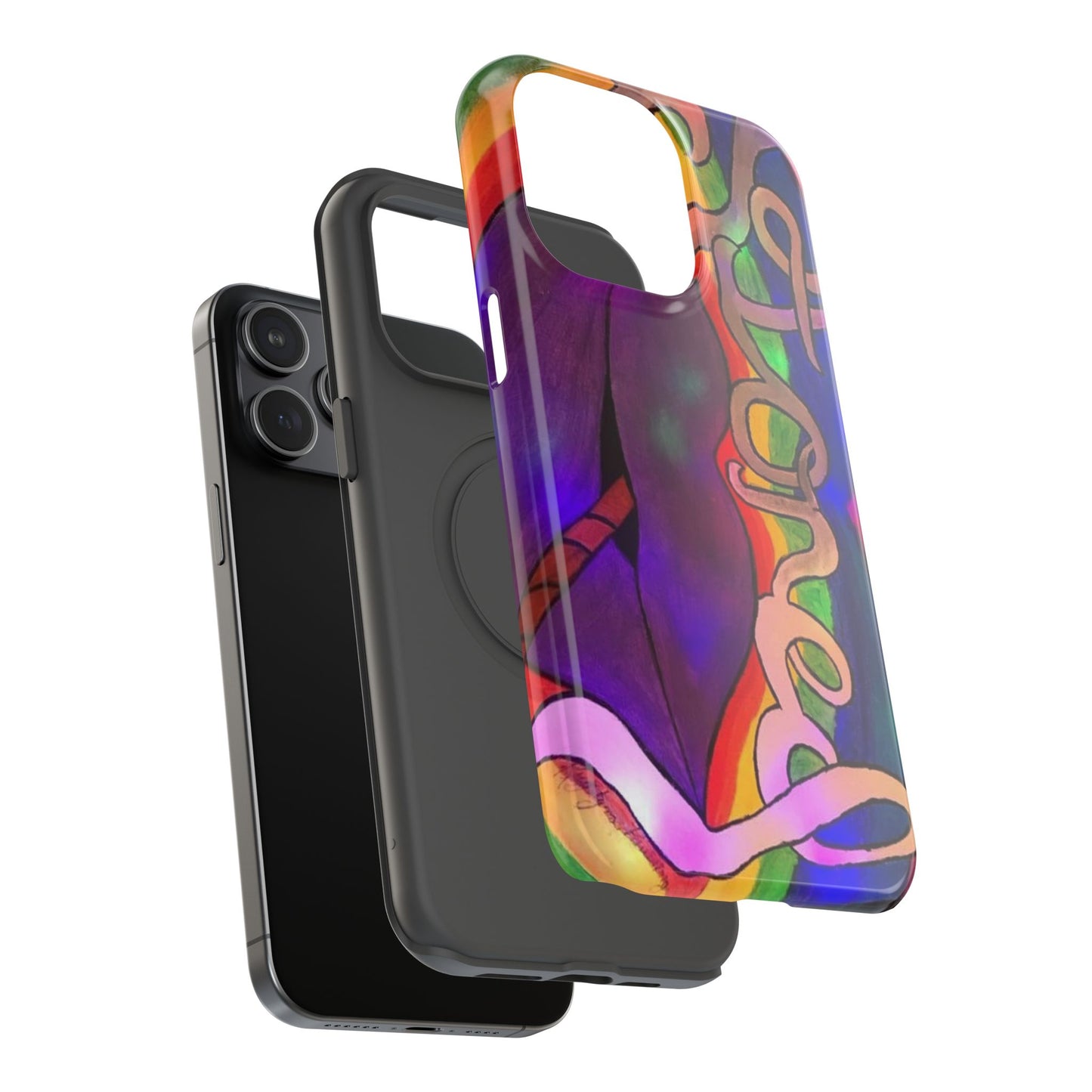 Vibrant Impact-Resistant Phone Cases, Colorful Phone Covers, Artistic Phone Protection, Unique Cases for Travel, Gift for Creative Souls