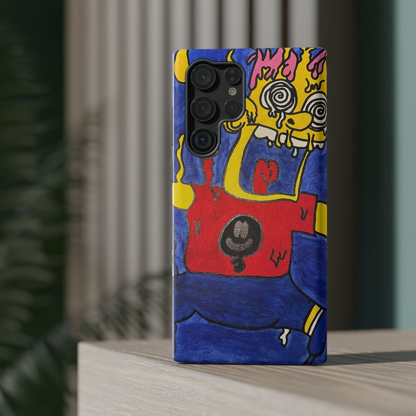 Colorful Impact-Resistant Phone Cases - Funky Artwork Cover, Phone Protection, Unique Gift, Fun Design, Cartoon Style