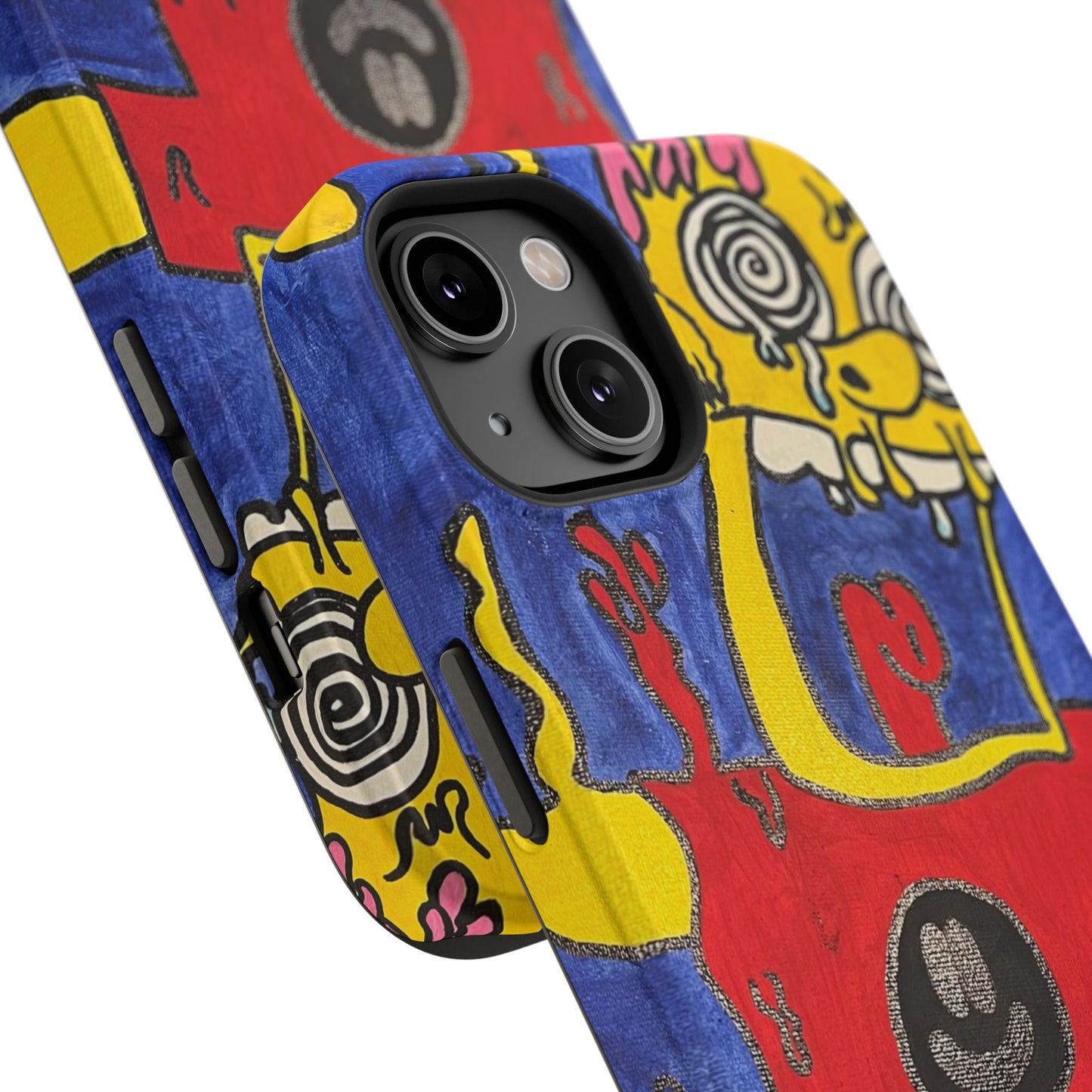Colorful Impact-Resistant Phone Cases - Funky Artwork Cover, Phone Protection, Unique Gift, Fun Design, Cartoon Style
