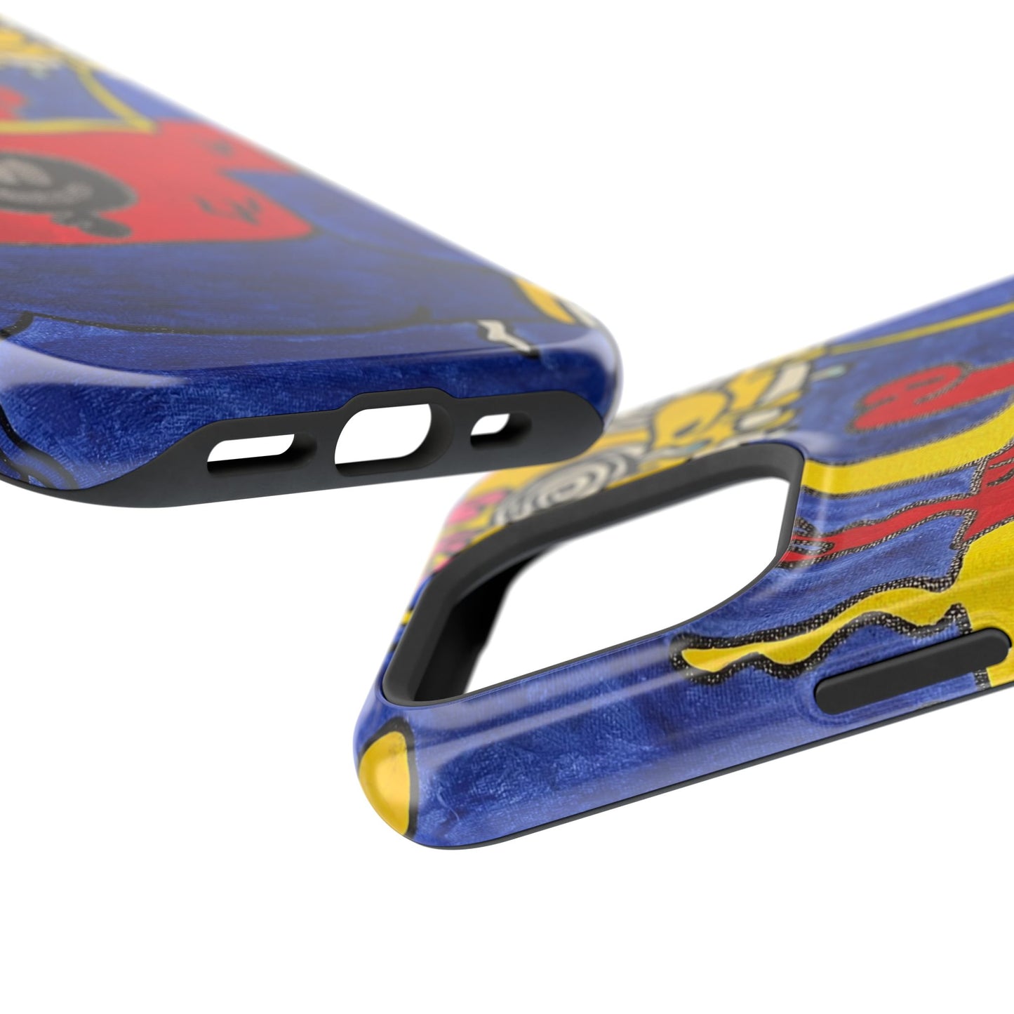 Colorful Impact-Resistant Phone Cases - Funky Artwork Cover, Phone Protection, Unique Gift, Fun Design, Cartoon Style