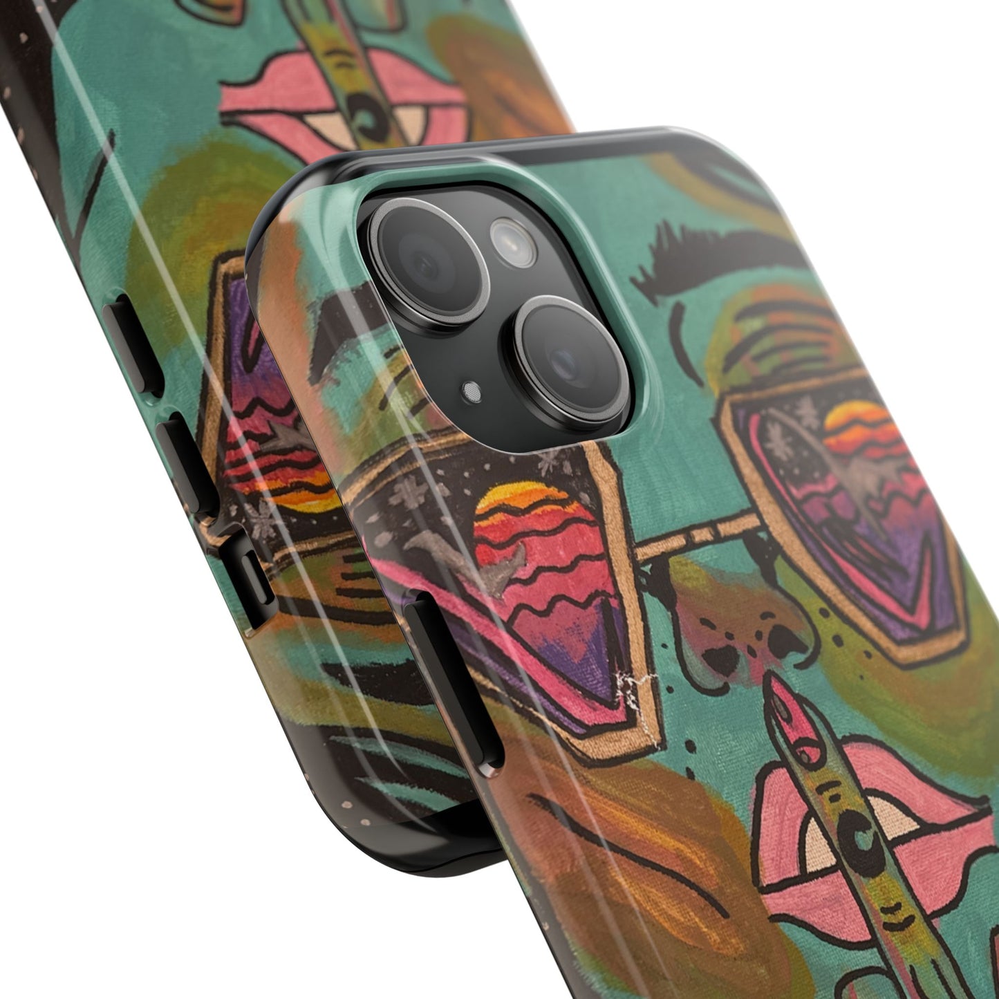 Vibrant Art Phone Case - Bold & Unique Tough Cases for Protection, Artistic Design Silicone Cover, Stylish Phone Accessory
