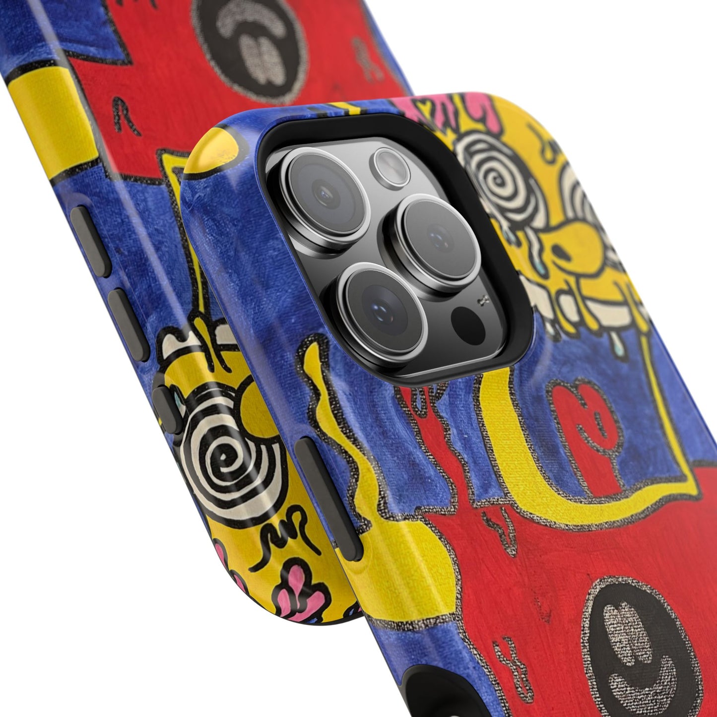 Colorful Impact-Resistant Phone Cases - Funky Artwork Cover, Phone Protection, Unique Gift, Fun Design, Cartoon Style