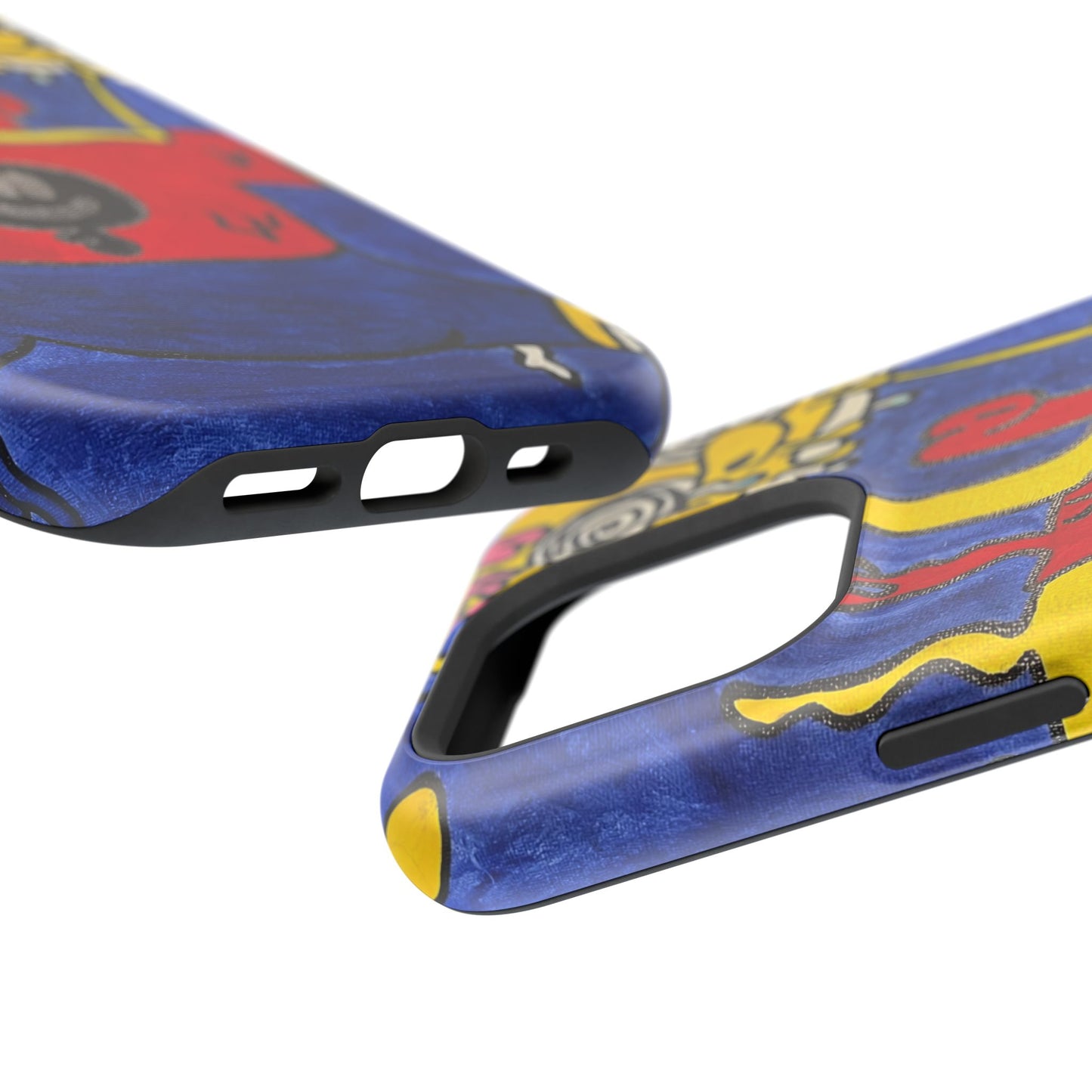 Colorful Impact-Resistant Phone Cases - Funky Artwork Cover, Phone Protection, Unique Gift, Fun Design, Cartoon Style