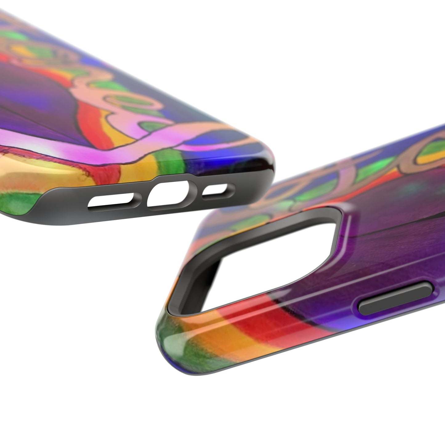 Vibrant Impact-Resistant Phone Cases, Colorful Phone Covers, Artistic Phone Protection, Unique Cases for Travel, Gift for Creative Souls
