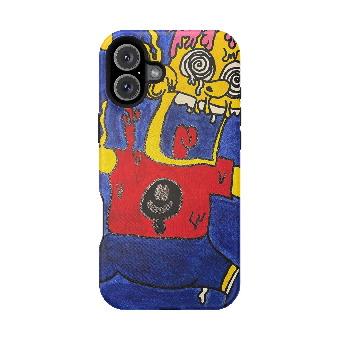 Colorful Impact-Resistant Phone Cases - Funky Artwork Cover, Phone Protection, Unique Gift, Fun Design, Cartoon Style