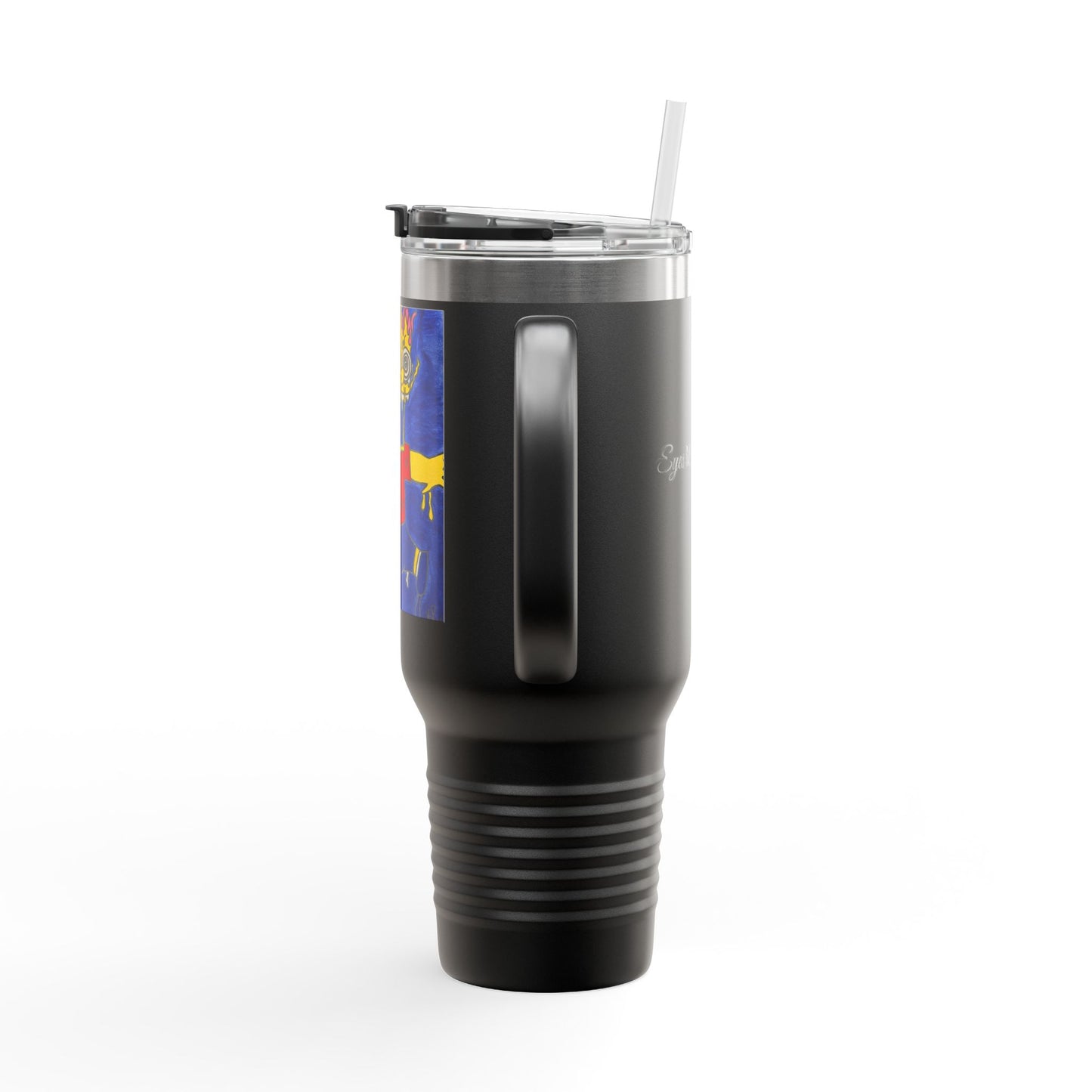 Vibrant Insulated Travel Mug - 40oz, Unique Artwork, Great for Gifts, Outdoor Adventures, Coffee Lovers, Personalized Drinkware