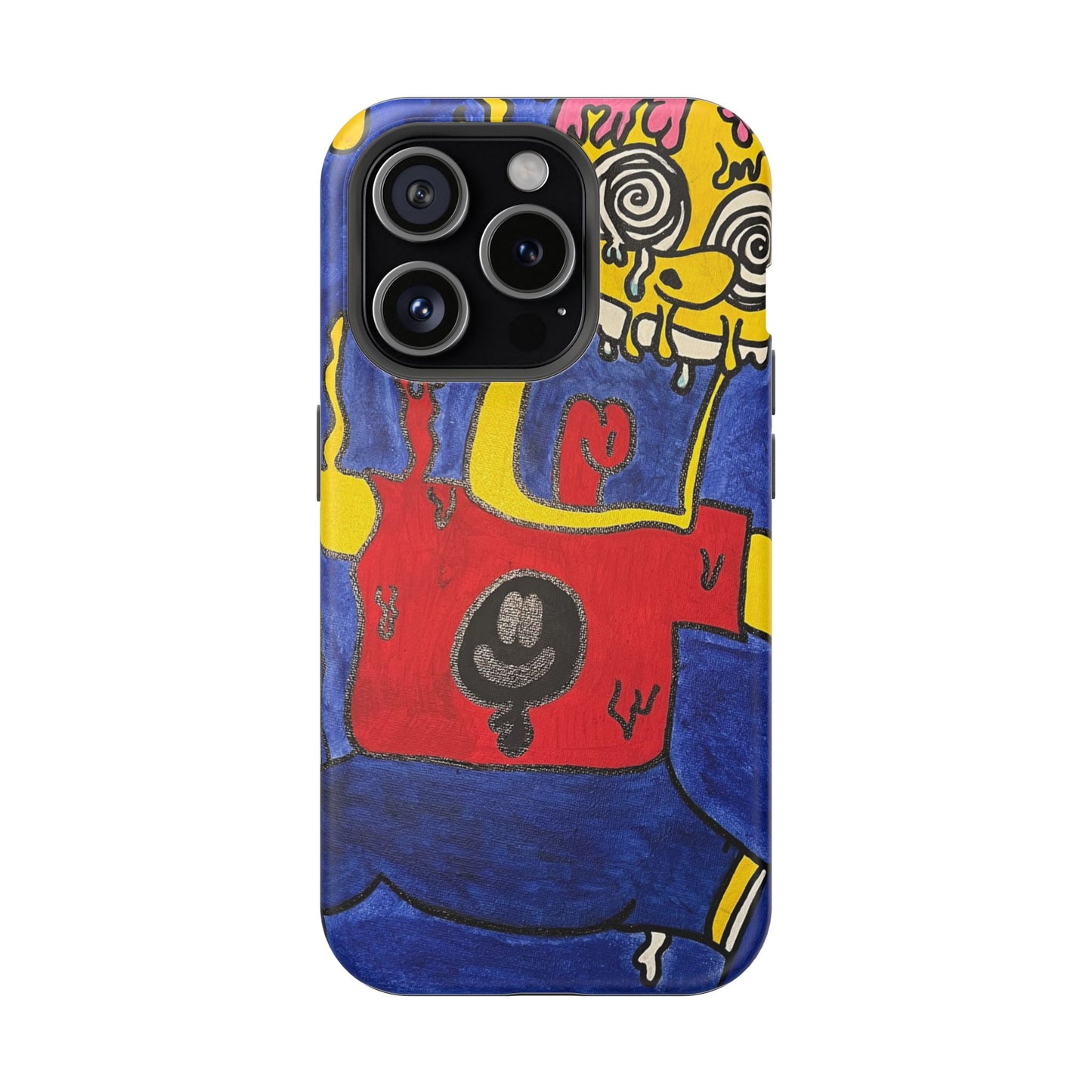 Colorful Impact-Resistant Phone Cases - Funky Artwork Cover, Phone Protection, Unique Gift, Fun Design, Cartoon Style