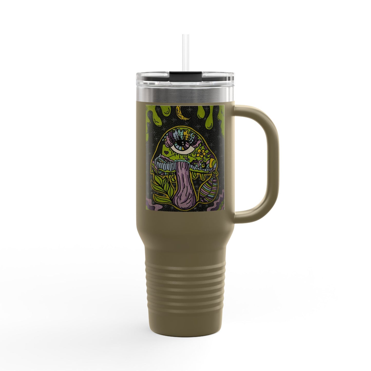 Spooky Monster Insulated Travel Mug | 40oz Funny Coffee Cup for Halloween, Unique Gifts for Friends, Reusable Drinkware, Party Favor