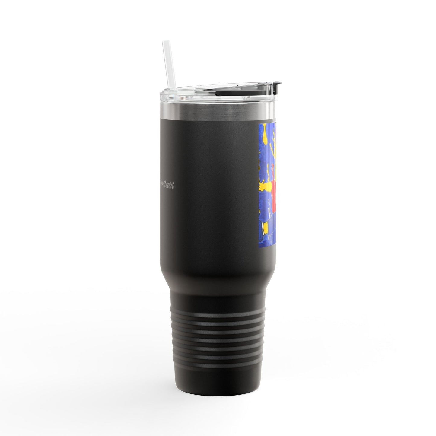 Vibrant Insulated Travel Mug - 40oz, Unique Artwork, Great for Gifts, Outdoor Adventures, Coffee Lovers, Personalized Drinkware