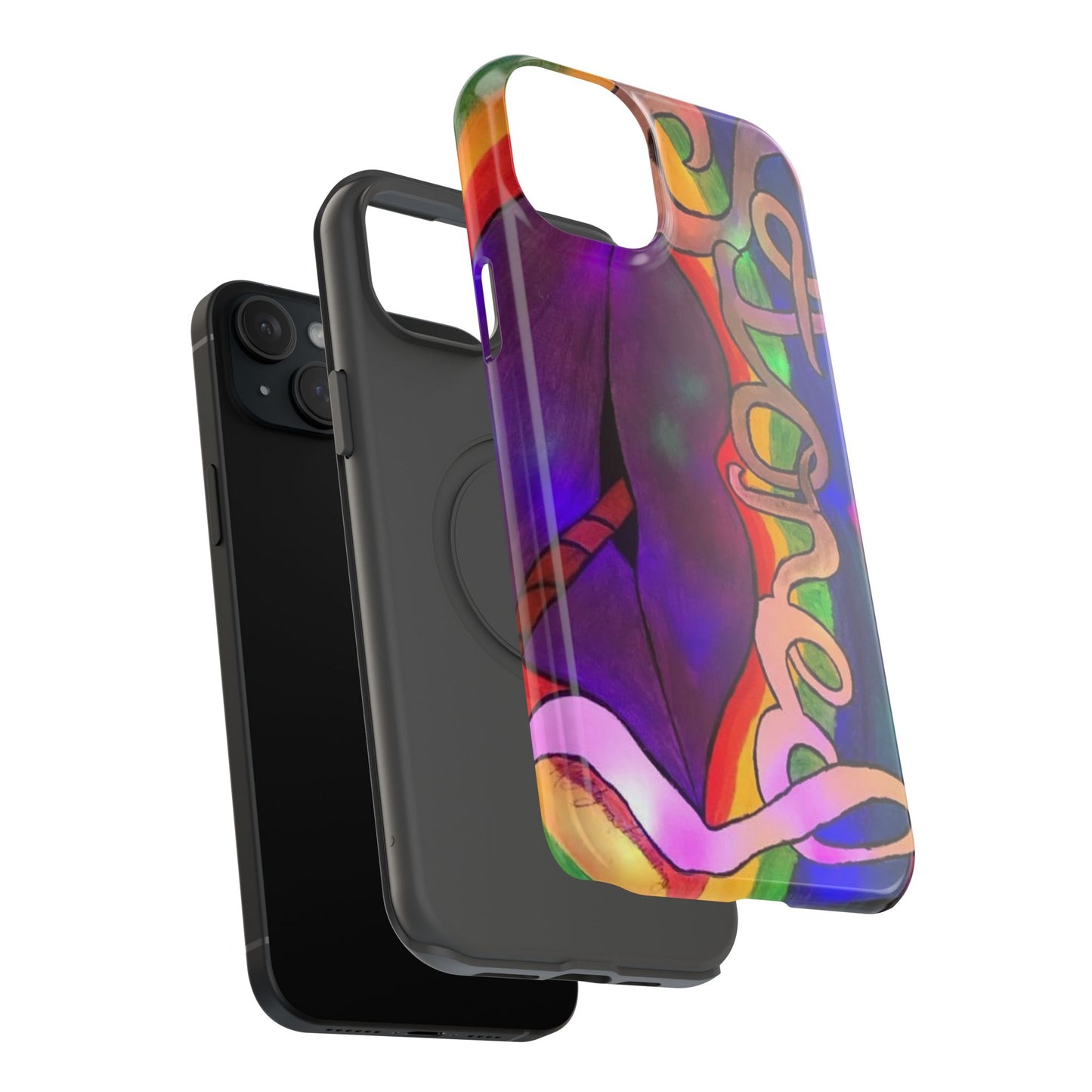 Vibrant Impact-Resistant Phone Cases, Colorful Phone Covers, Artistic Phone Protection, Unique Cases for Travel, Gift for Creative Souls