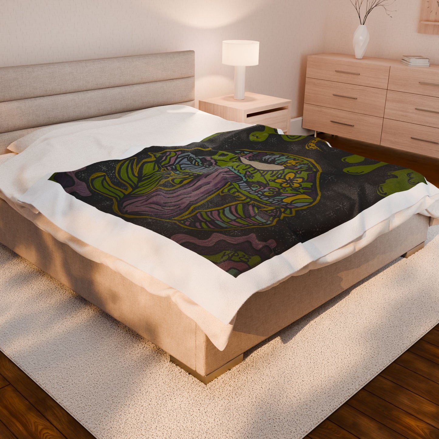 Psychedelic Mushroom Velveteen Plush Blanket, Cozy Throw Blanket for Home Decor, Perfect Gift for Nature Lovers, Festivals, and Chill [...]