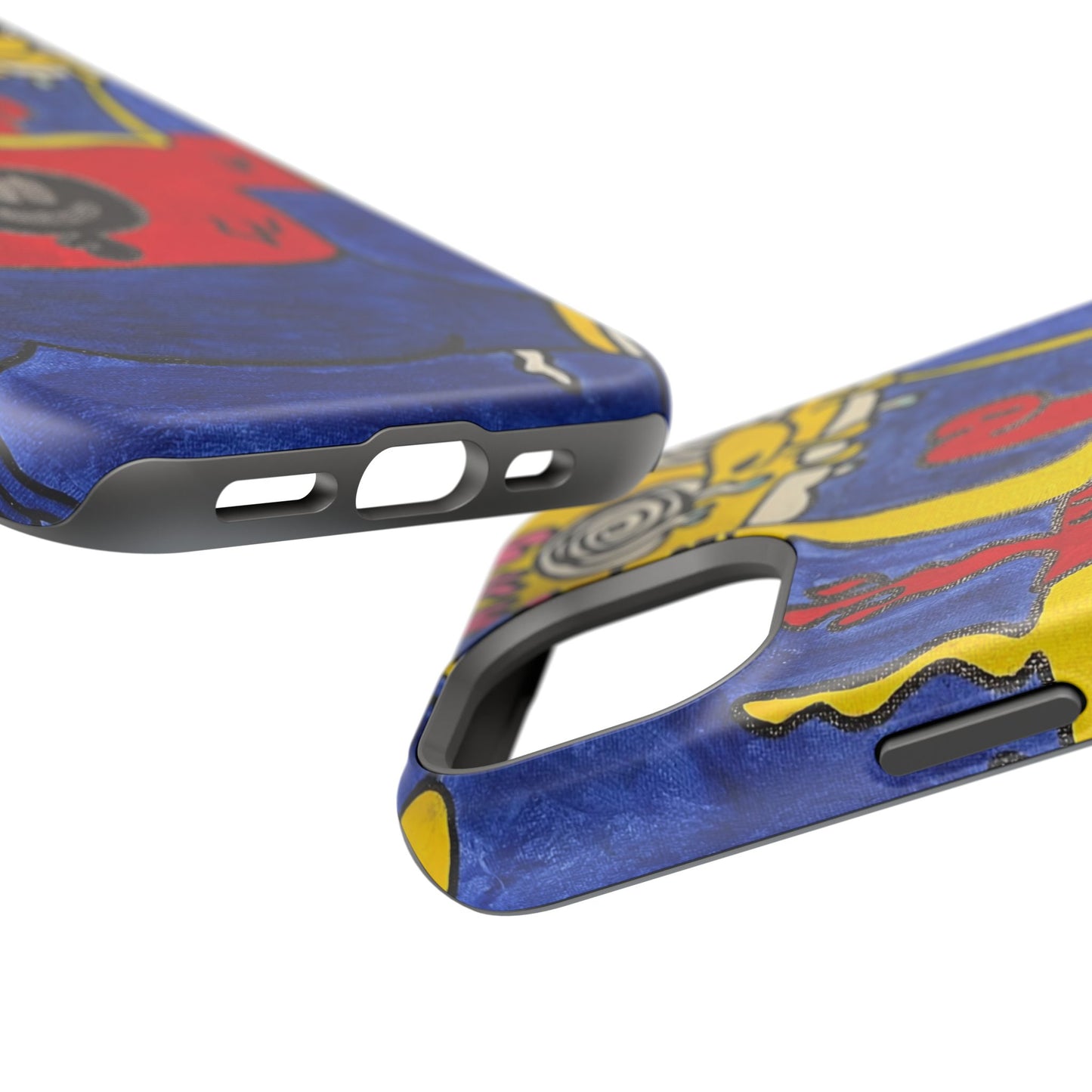 Colorful Impact-Resistant Phone Cases - Funky Artwork Cover, Phone Protection, Unique Gift, Fun Design, Cartoon Style