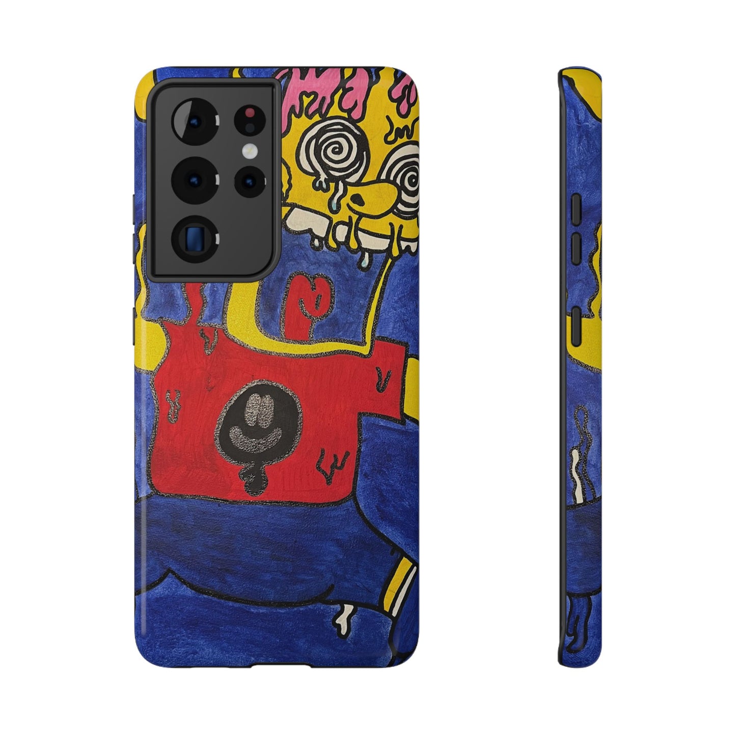 Colorful Impact-Resistant Phone Cases - Funky Artwork Cover, Phone Protection, Unique Gift, Fun Design, Cartoon Style