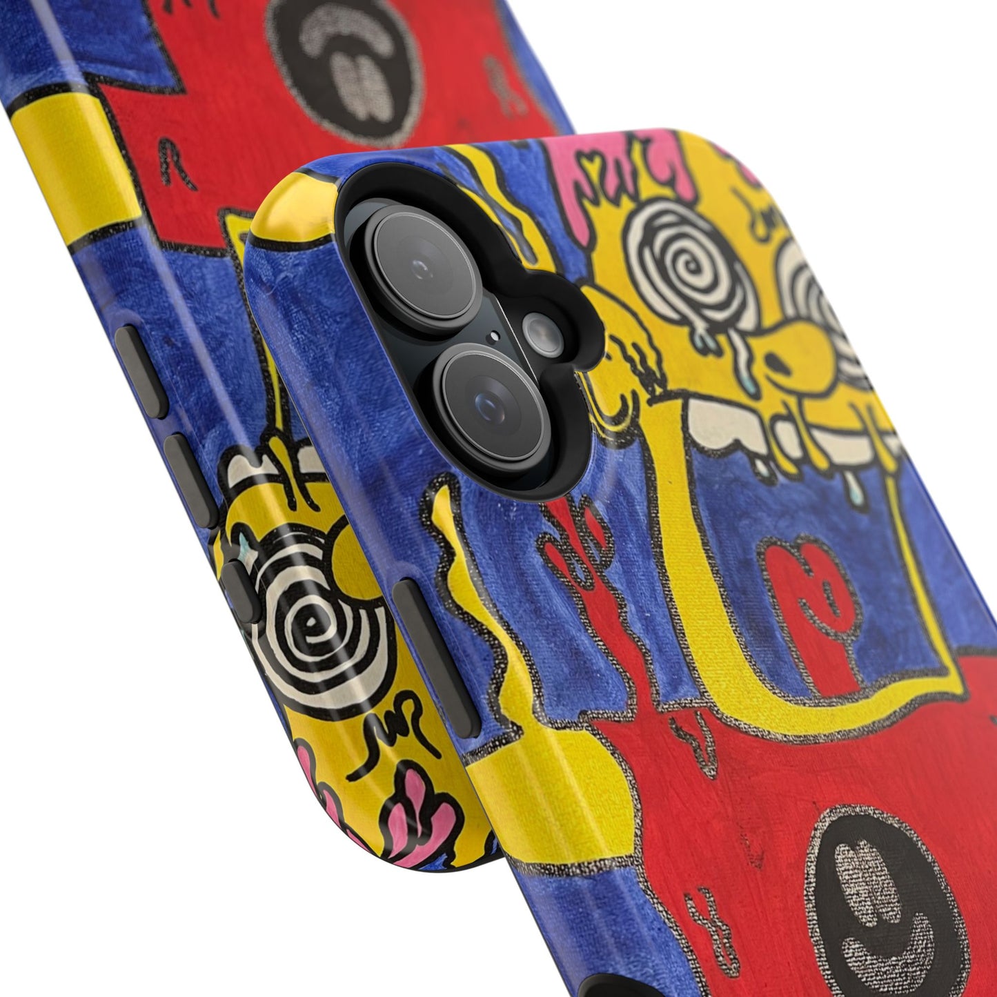 Colorful Impact-Resistant Phone Cases - Funky Artwork Cover, Phone Protection, Unique Gift, Fun Design, Cartoon Style