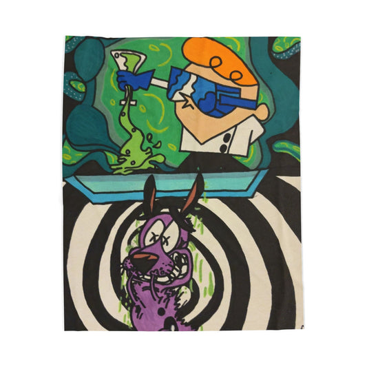 Colorful Cartoon Velveteen Plush Blanket, Cozy Home Decor, Perfect Gift for Kids & Teens, Great for Movie Nights, Nursery