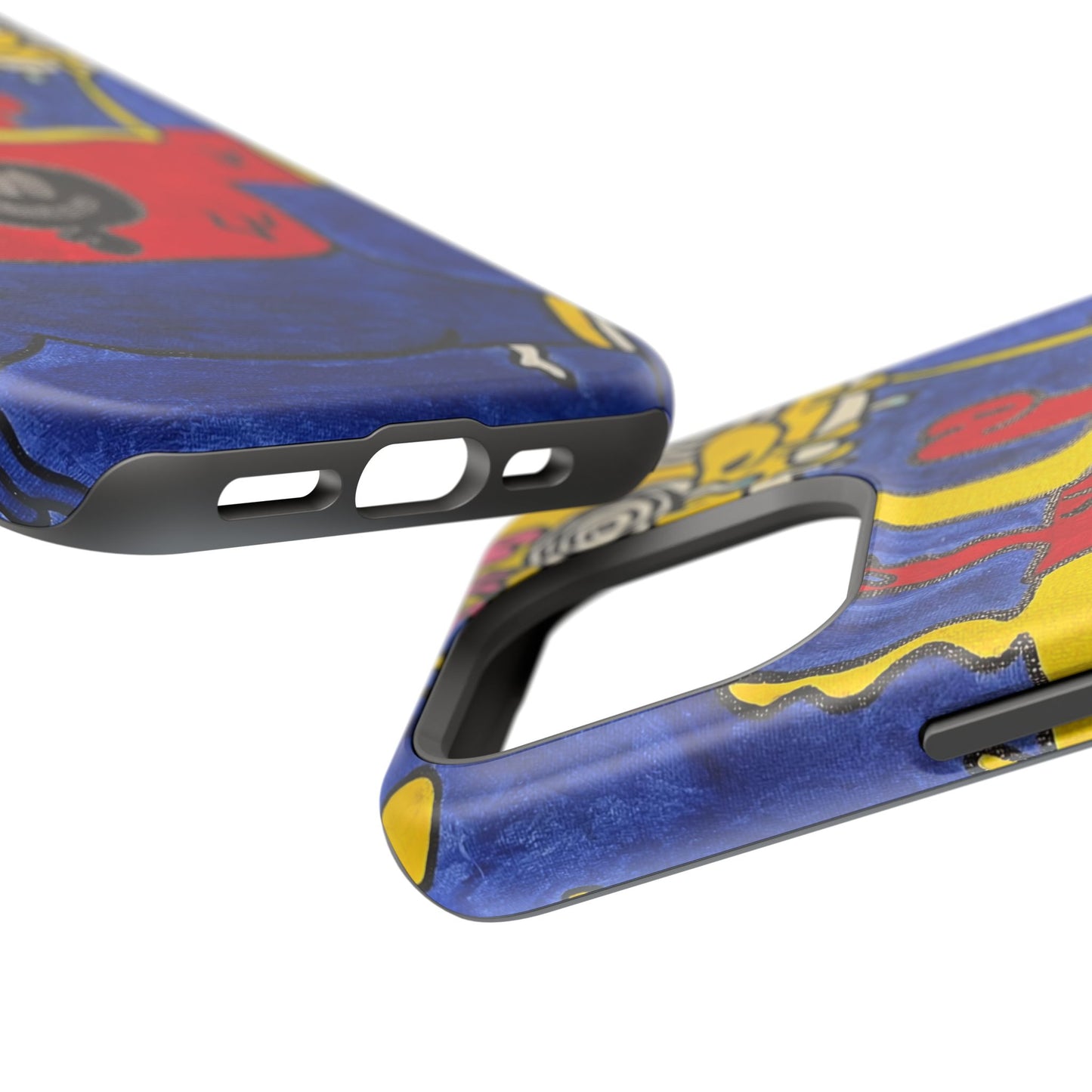 Colorful Impact-Resistant Phone Cases - Funky Artwork Cover, Phone Protection, Unique Gift, Fun Design, Cartoon Style
