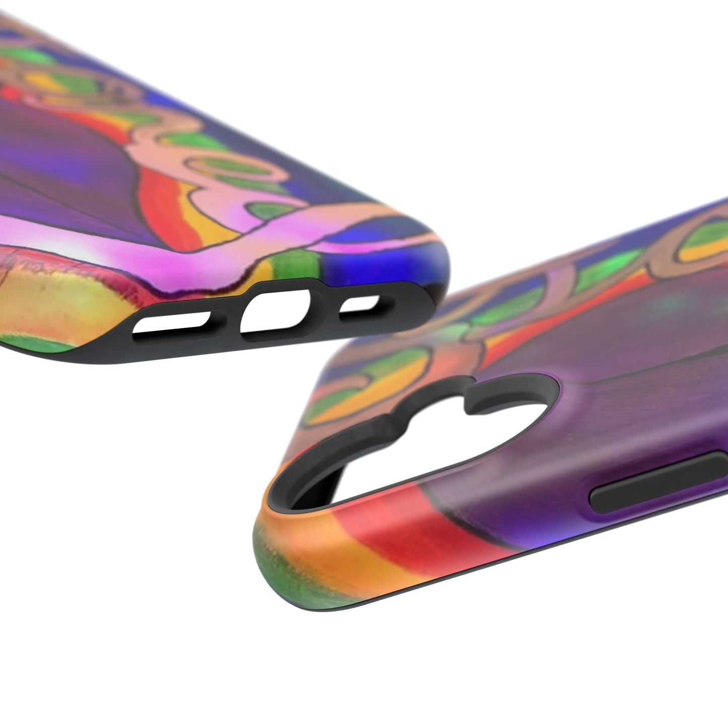 Vibrant Impact-Resistant Phone Cases, Colorful Phone Covers, Artistic Phone Protection, Unique Cases for Travel, Gift for Creative Souls
