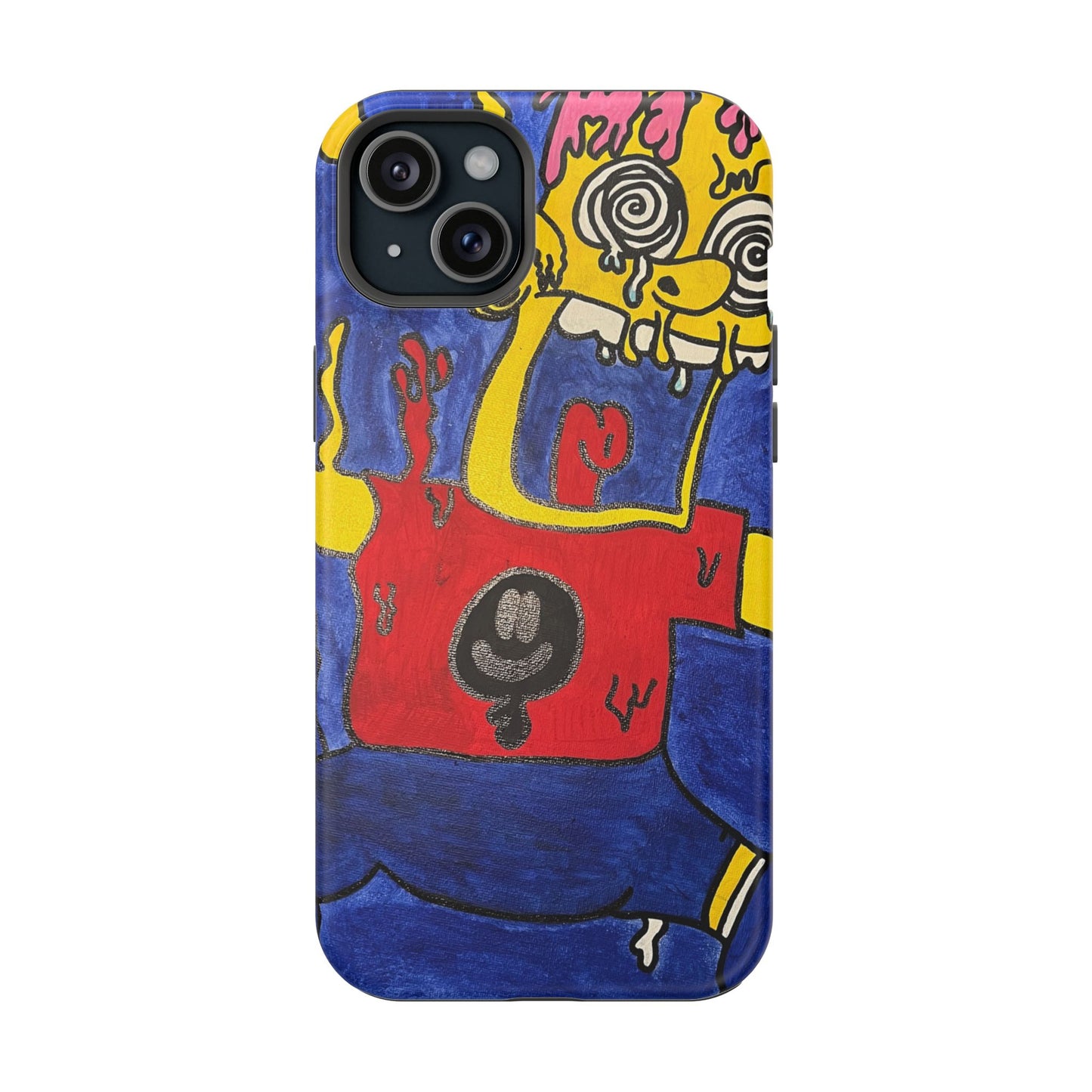 Colorful Impact-Resistant Phone Cases - Funky Artwork Cover, Phone Protection, Unique Gift, Fun Design, Cartoon Style