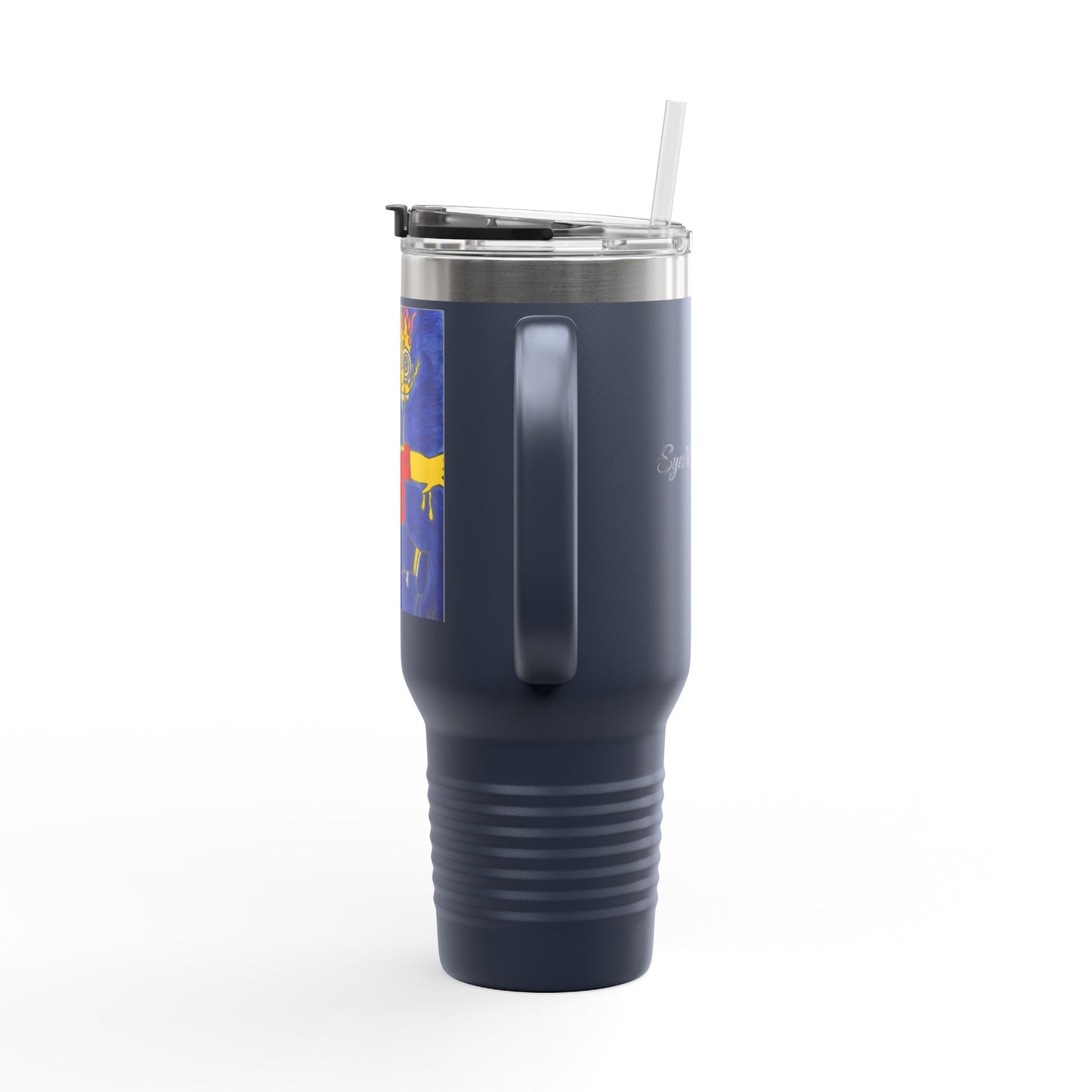 Vibrant Insulated Travel Mug - 40oz, Unique Artwork, Great for Gifts, Outdoor Adventures, Coffee Lovers, Personalized Drinkware