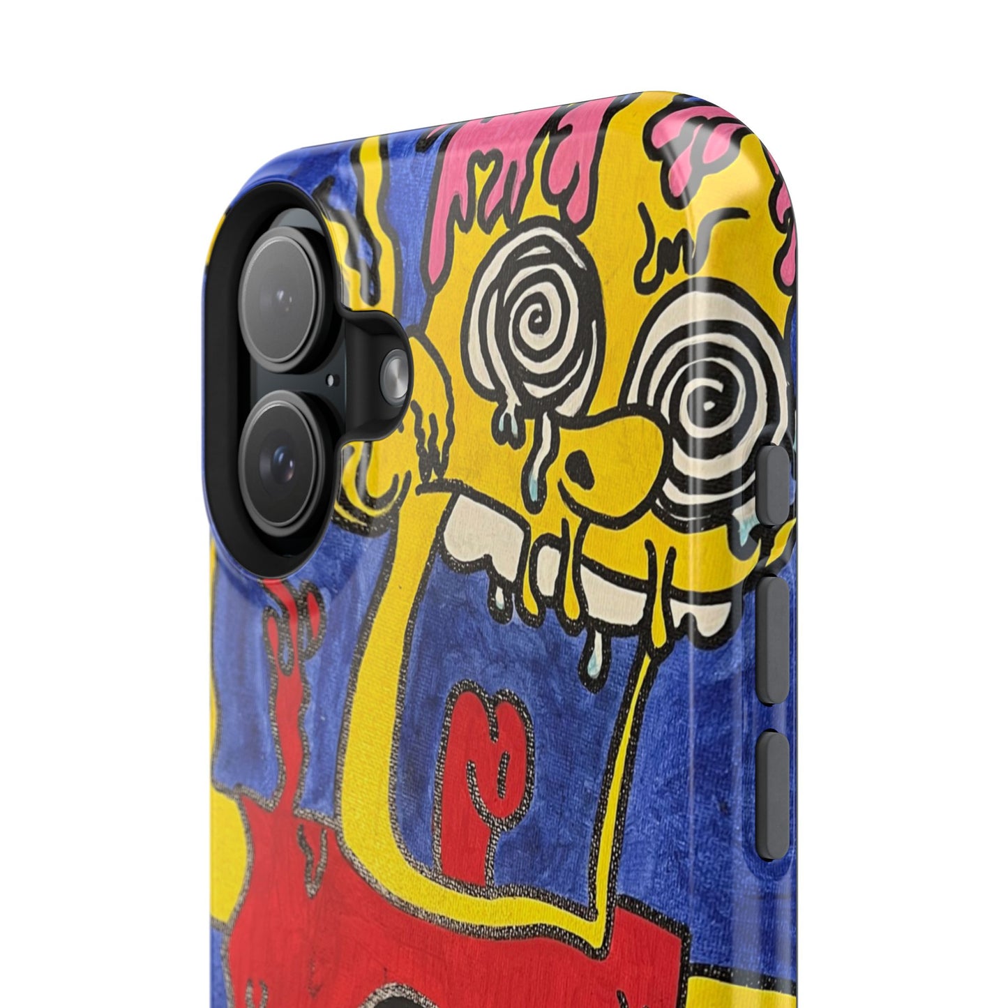 Colorful Impact-Resistant Phone Cases - Funky Artwork Cover, Phone Protection, Unique Gift, Fun Design, Cartoon Style