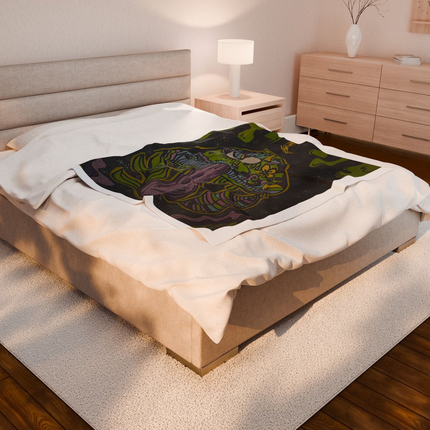 Psychedelic Mushroom Velveteen Plush Blanket, Cozy Throw Blanket for Home Decor, Perfect Gift for Nature Lovers, Festivals, and Chill [...]