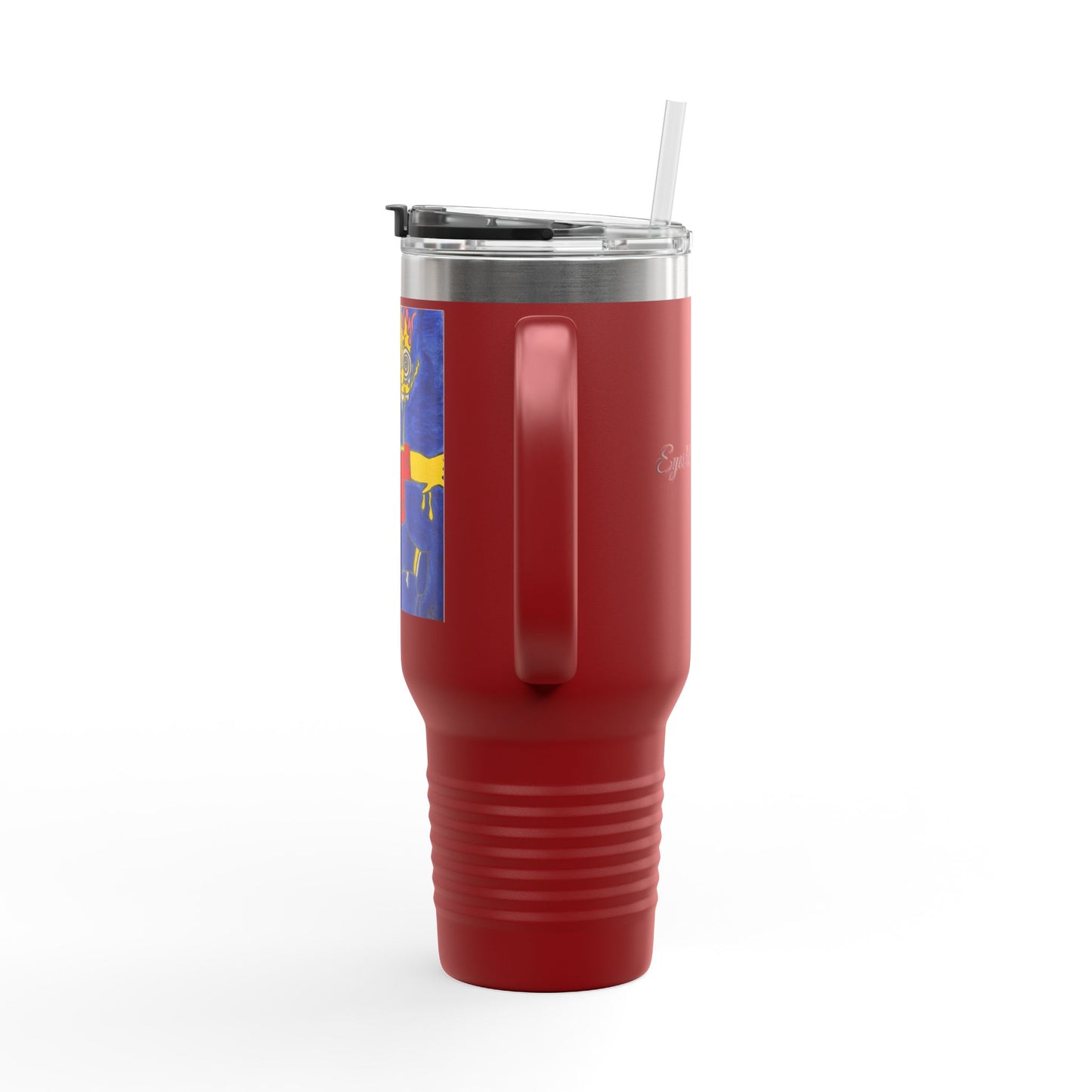 Vibrant Insulated Travel Mug - 40oz, Unique Artwork, Great for Gifts, Outdoor Adventures, Coffee Lovers, Personalized Drinkware
